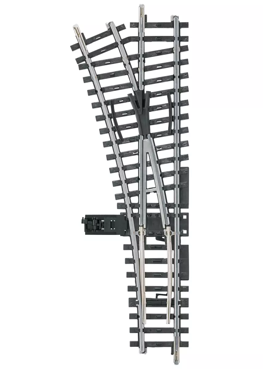 Interruttore di sinistra non zavorrato - MARKLIN 2265 - HO 1/87 - Codice 83 - Binario K - 3R - Lunghezza 168,9 mm