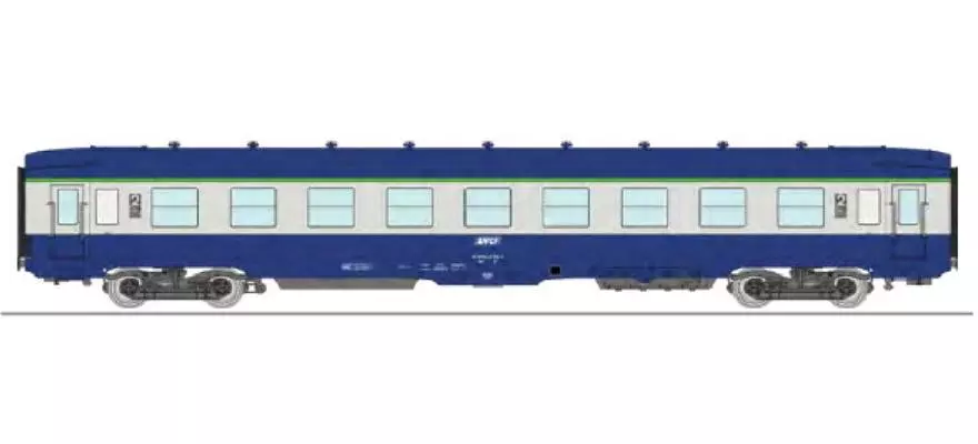 A DEV B9c9 Traversina blu/grigia REE MODELES VB403 SNCF - HO 1/87