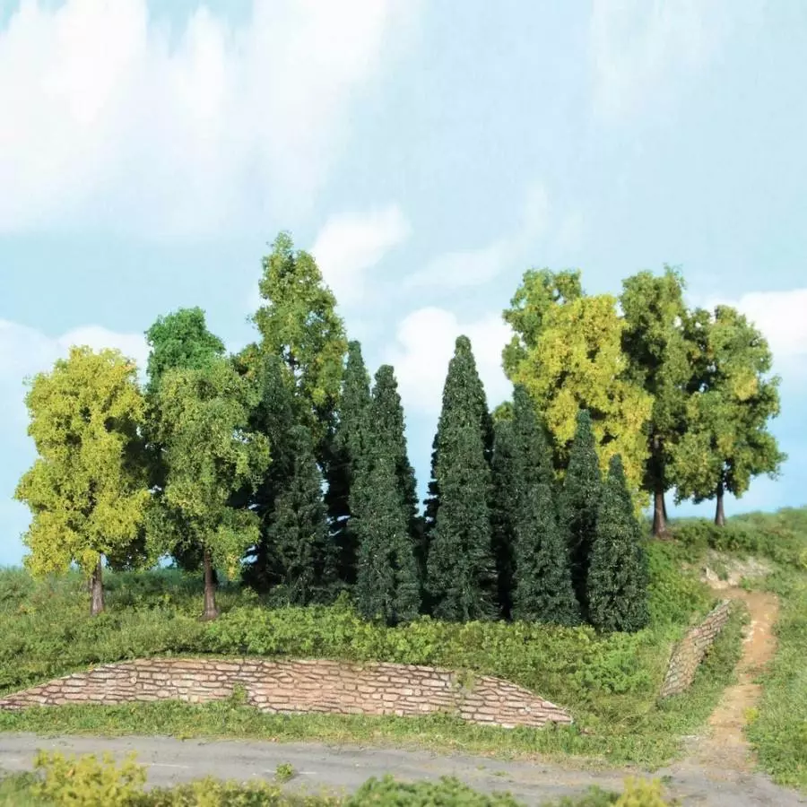 Foresta di 22 abeti e alberi di altezza compresa tra 5 e 12 cm