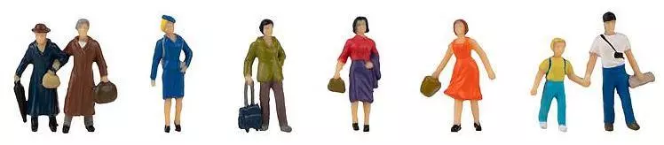 Set di 8 figure di passeggeri in attesa - Faller 151616 - HO 1/87