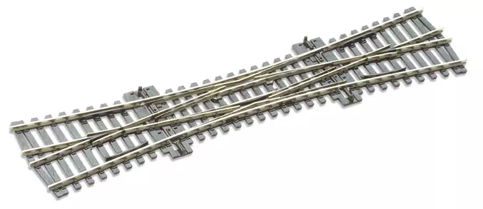 TJD 12° Peco SL90 Insulfrog 249 mm codice 100 doppio passante - HO 1/87