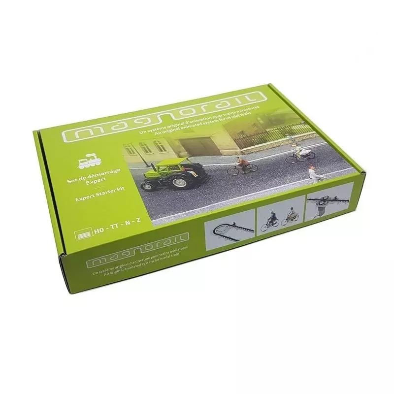Coffret Expert Magnorail BF-2 - HO 1/87ème - avec 2 cyclistes