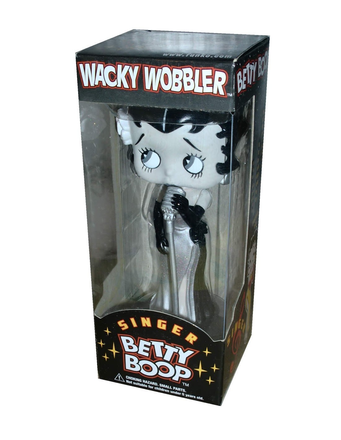 FUNKO BOBBLE HEAD KNOCKER WACKY WOBBLER BETTY BOOP SINGER BOOP BLACK & WHITE FIGURE NEW!!