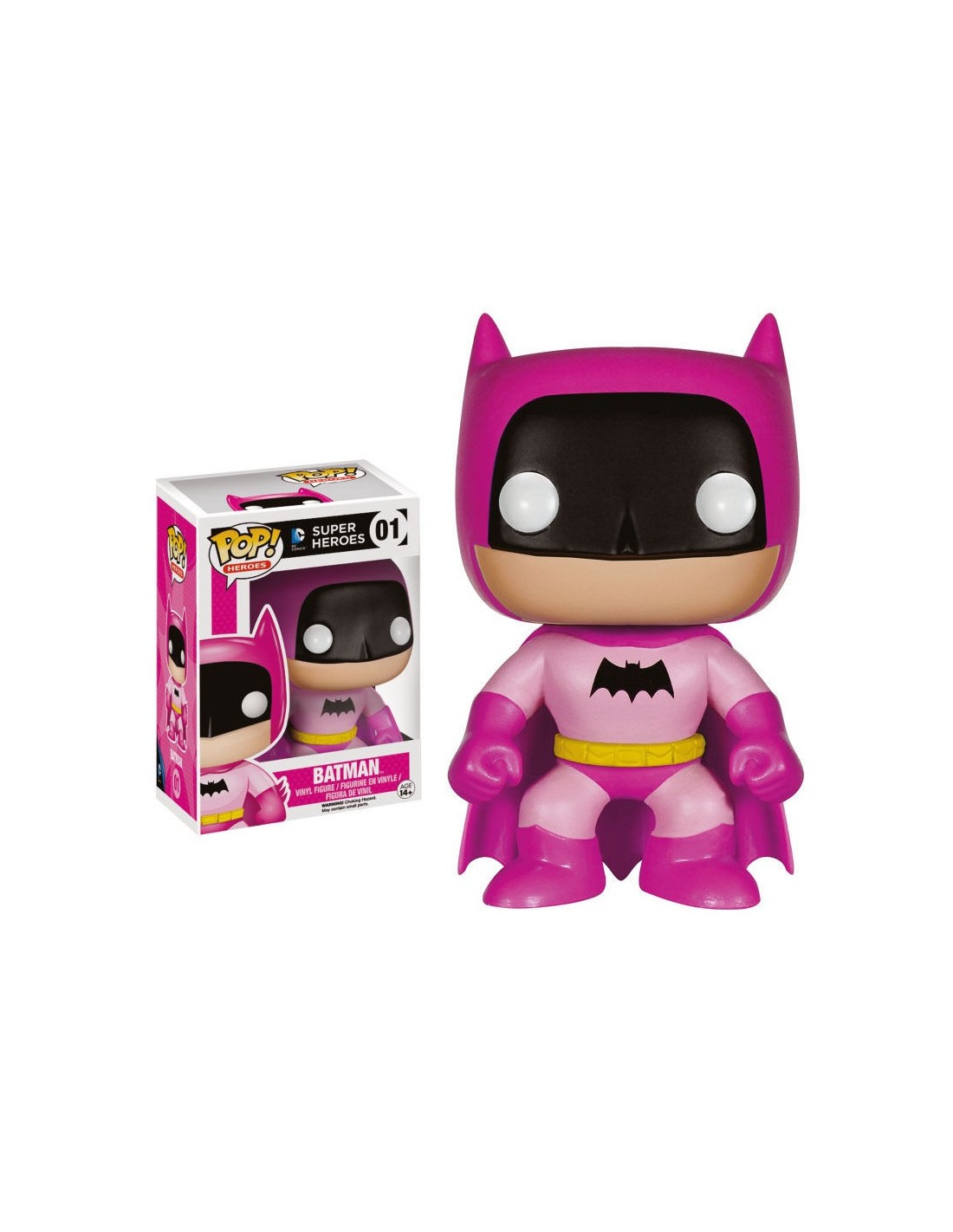 FUNKO BOBBLE HEAD POP CULTURE DC UNIVERSE COMICS PINK BATMAN FIGURE NEW!
