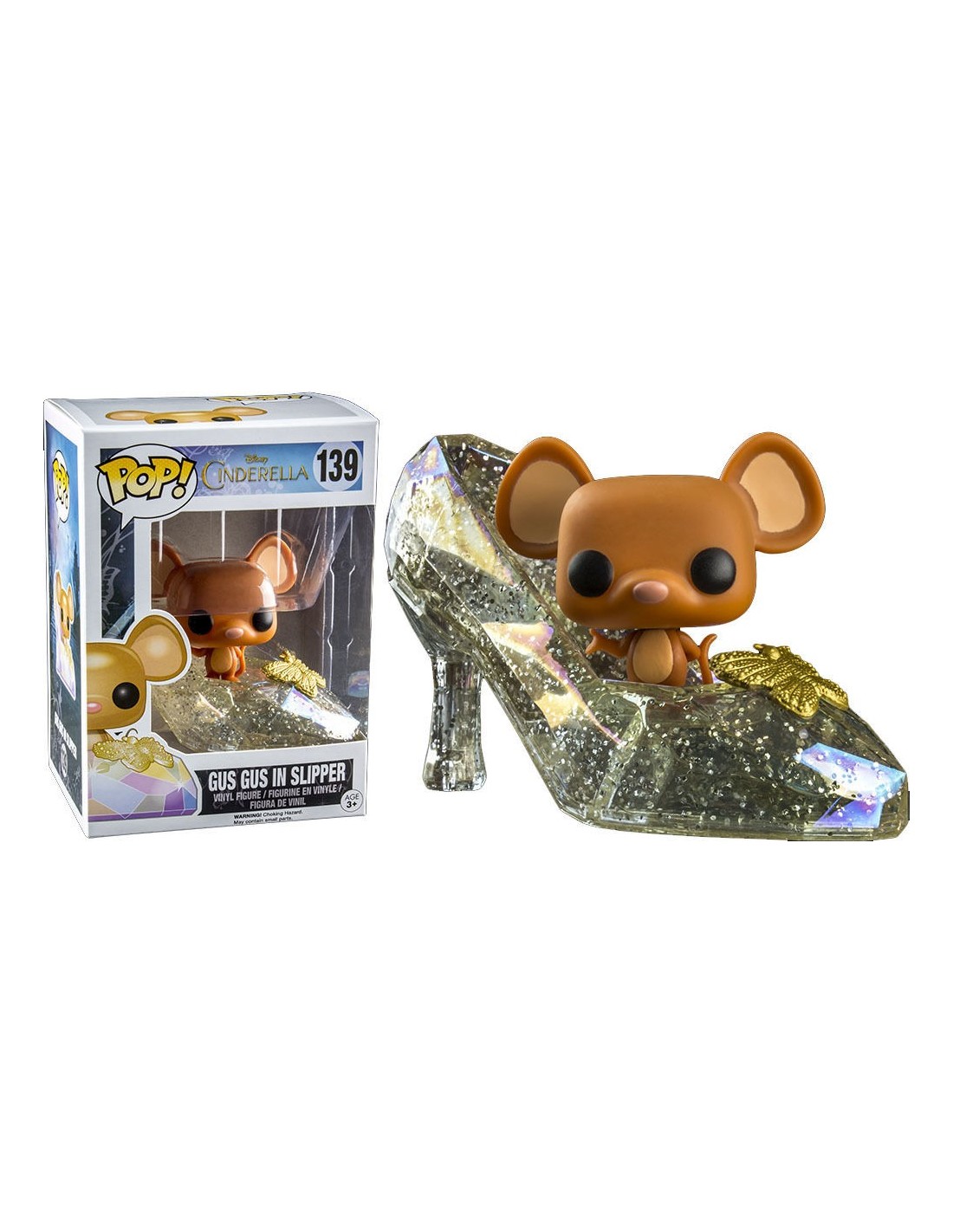 FUNKO BOBBLE HEAD POP CULTURE DISNEY GUS GUS IN SLIPPER SPARKLE NEW! CINDERELLA