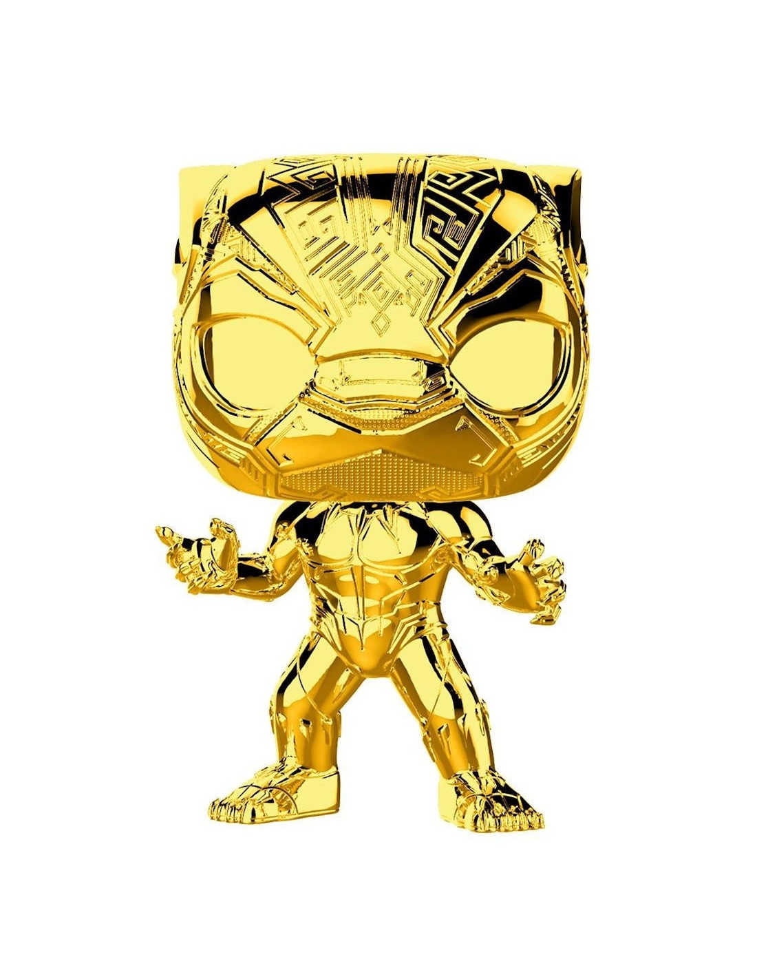 FUNKO BOBBLE HEAD POP MARVEL ANNIVERSARY CHROME BLACK PANTHER FIGURE NEW!