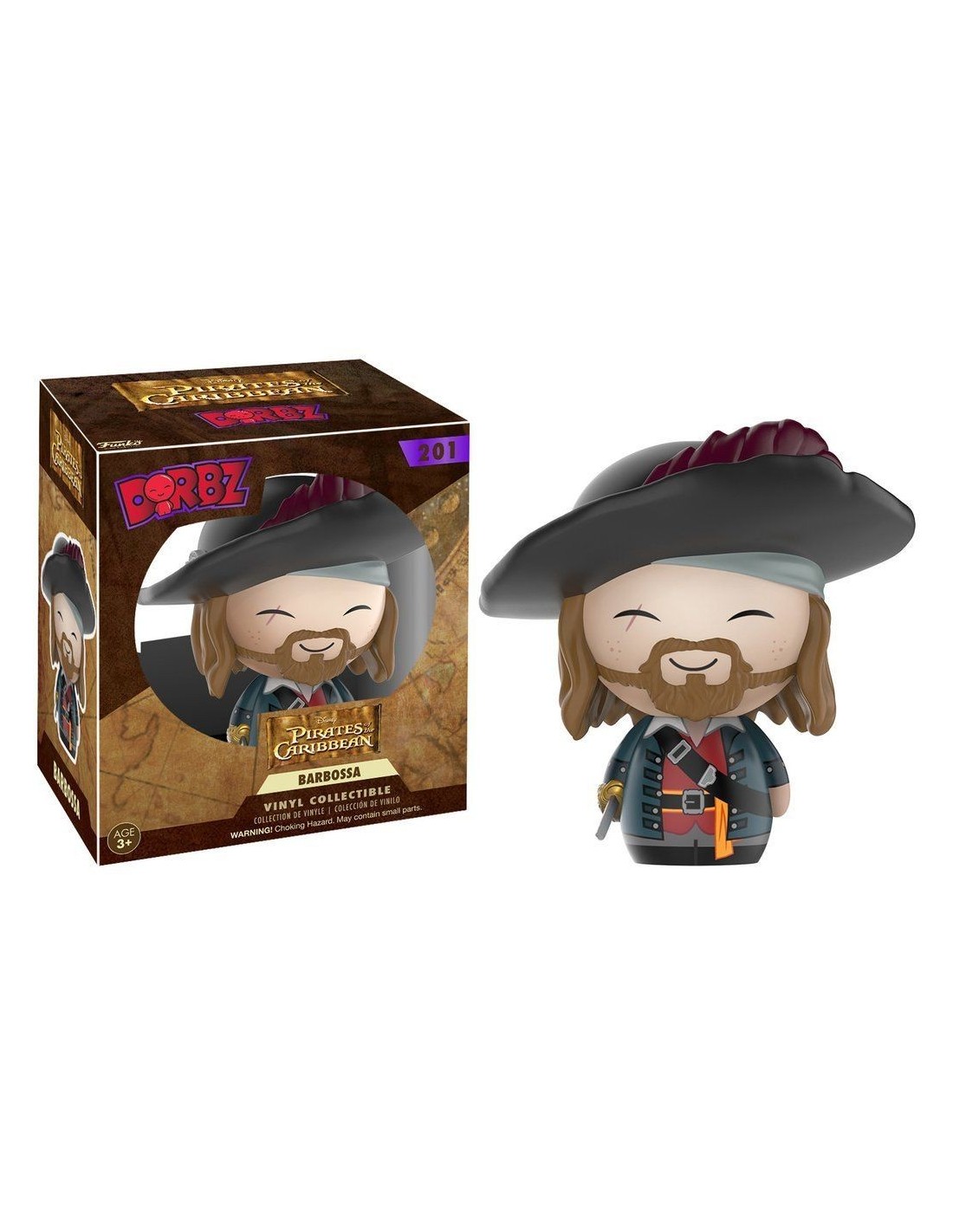 FUNKO VINYL SUGAR DORBZ DESIGN TOYS PIRATES OF THE CARIBBEAN BARBOSSA NEW!
