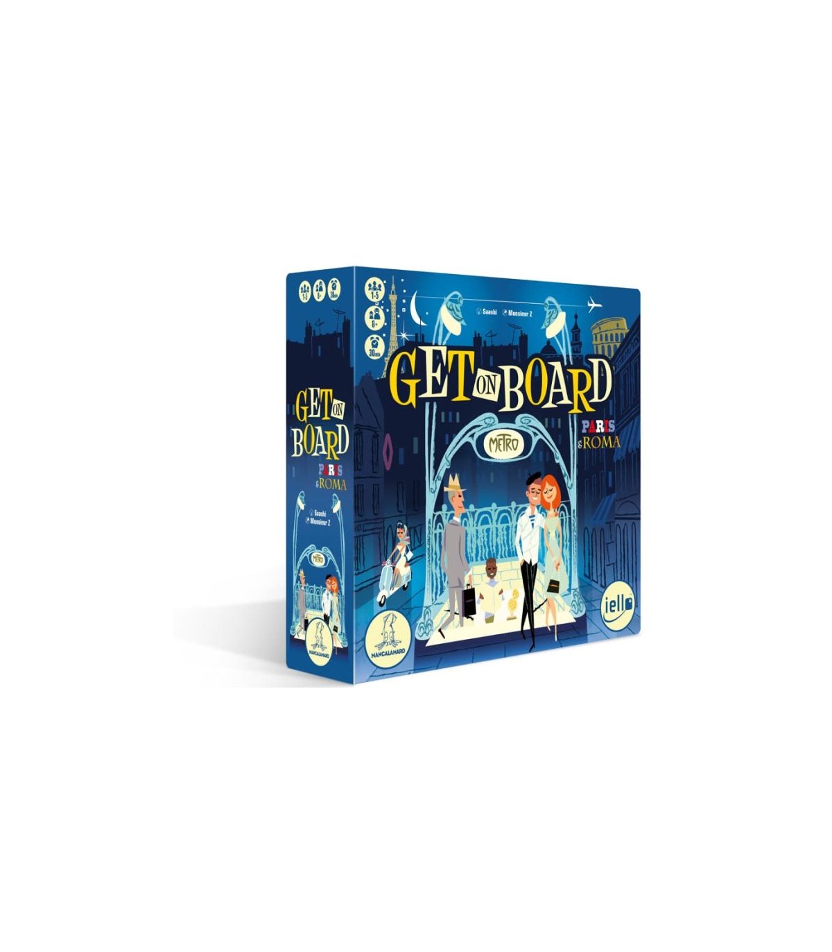 Get on Board: Paris & Roma - Gioco da Tavolo Strategico per Famiglie, Avventura in Metropolitana, 1-5 Giocatori, 8+ Anni