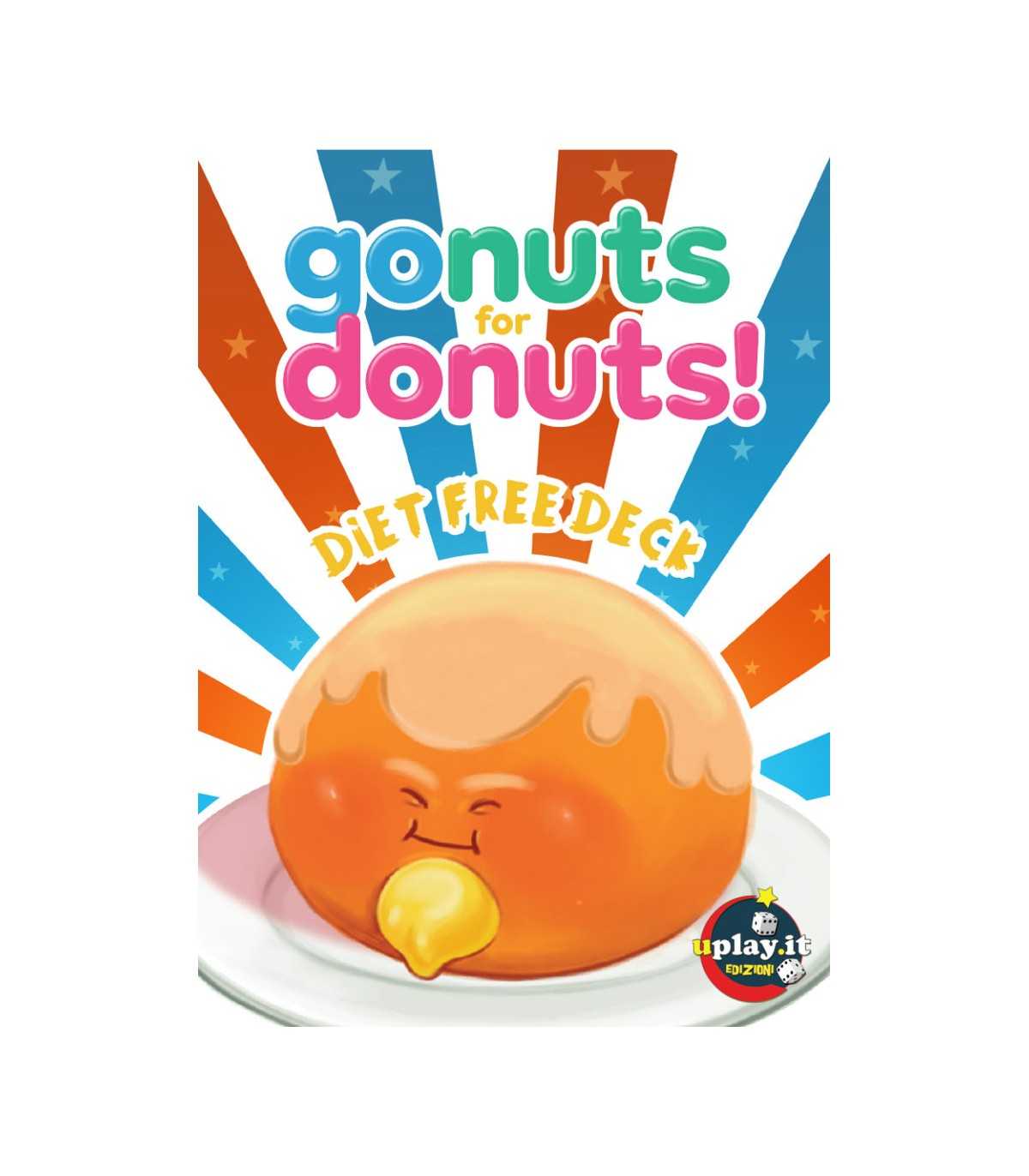 Go Nuts for Donuts: diet Free Deck - Espansione con 25 Carte e 10 Dolcetti Irresistibili per Gioco di Carte Divertente!