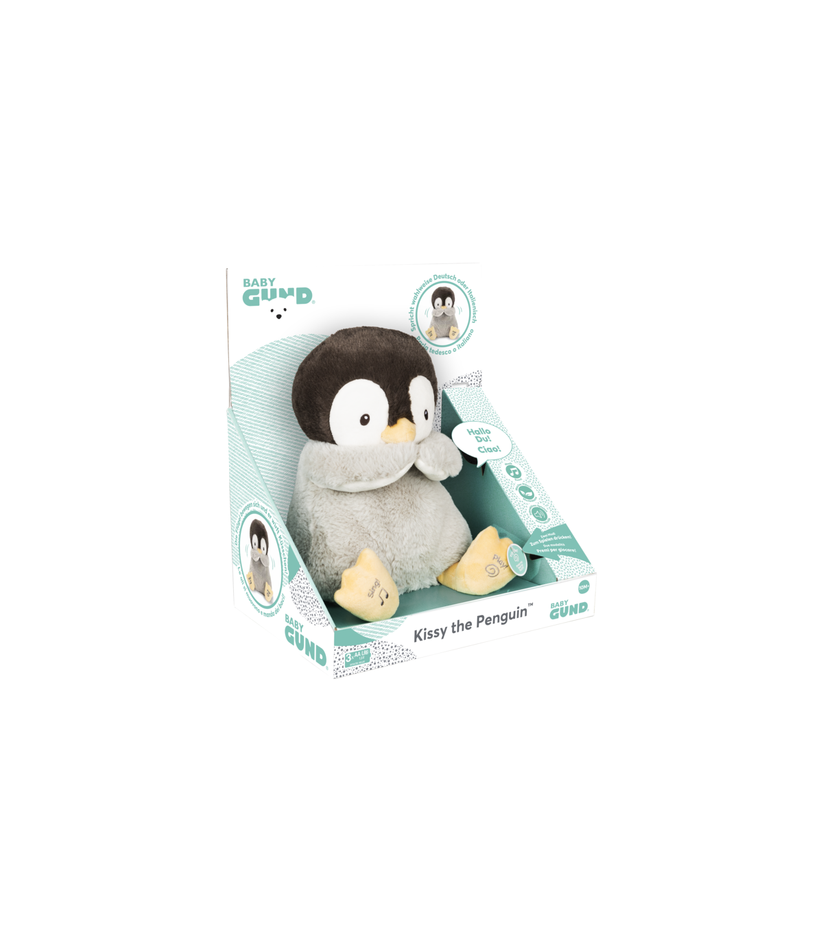 Gund - Kissy Pinguino Interattivo Parlante