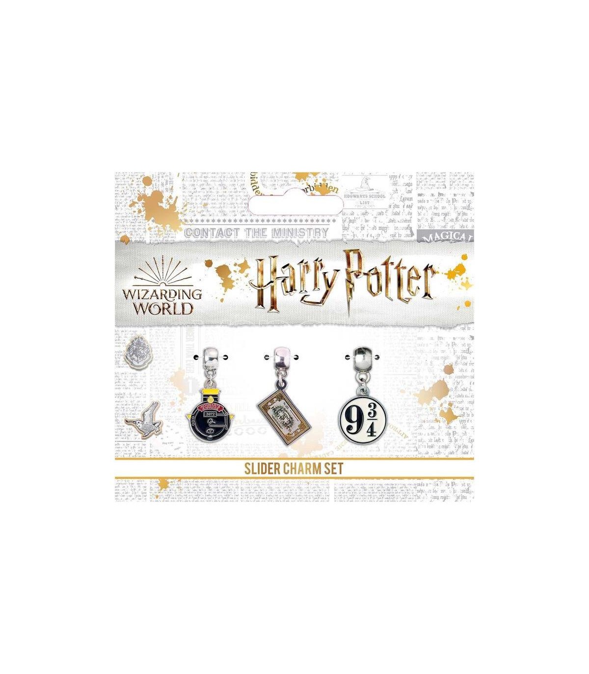 Harry Potter - Set Ciondoli Hogwarts Placcati Argento