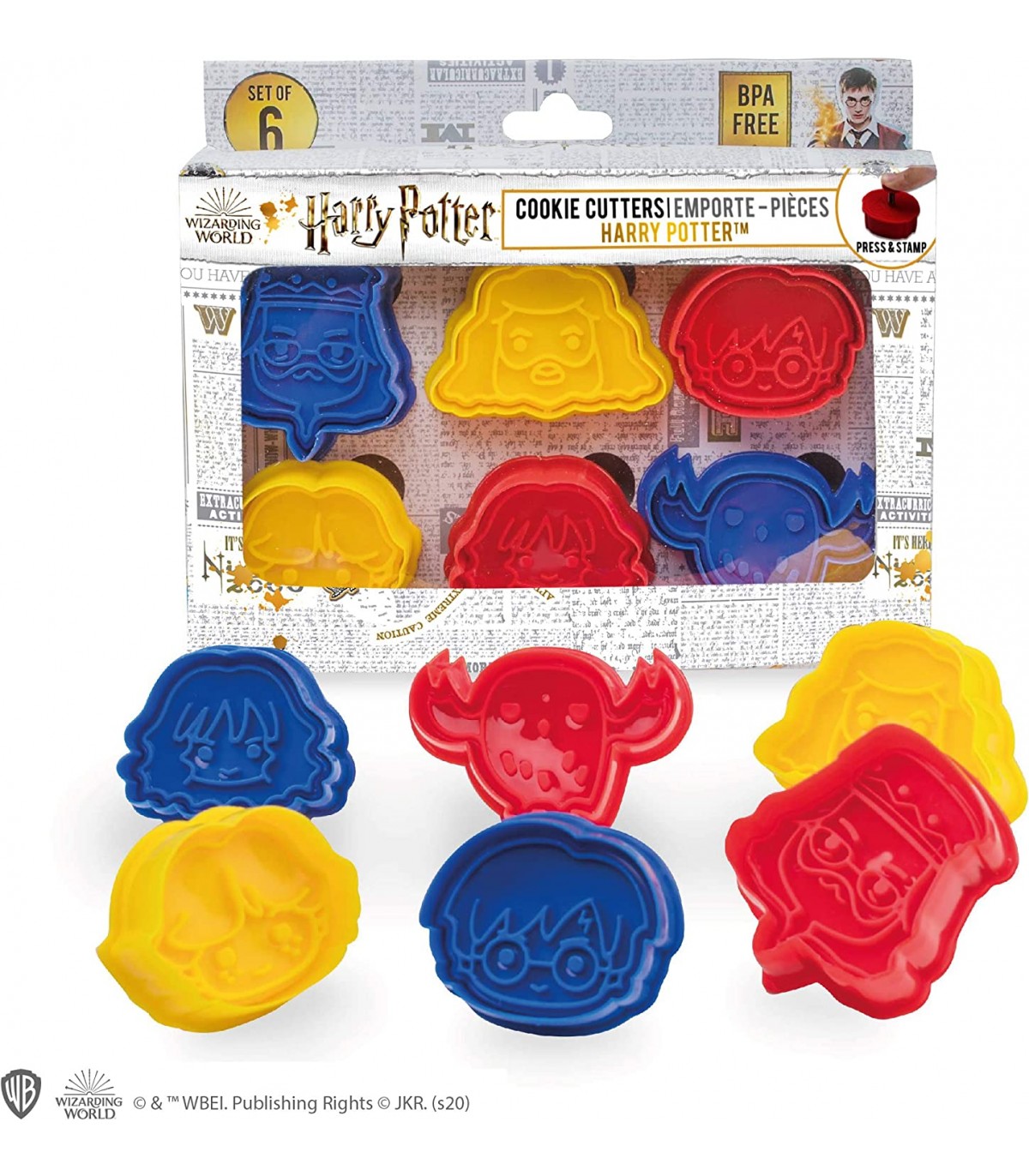 Harry Potter - Set di 6 Stampi per Biscotti Kawaii