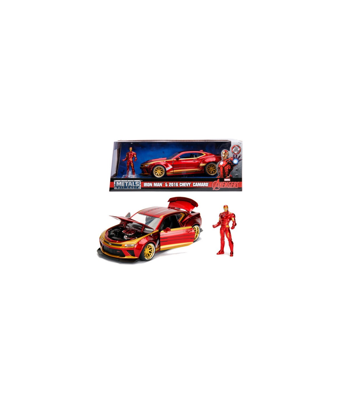 Hollywood Rides - Marvel: Chevy Camaro SS del 2016 con Iron Man (Scala 1:24)