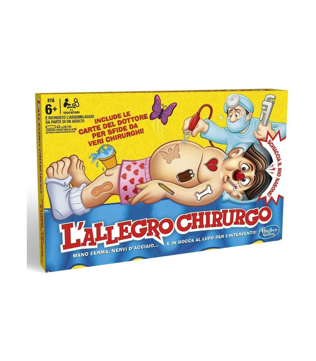 L'Allegro Chirurgo di Hasbro - Gioco di Abilità per Bambini 6+ | Divertimento e Competizione per 1-6 Giocatori in 15 Minuti!