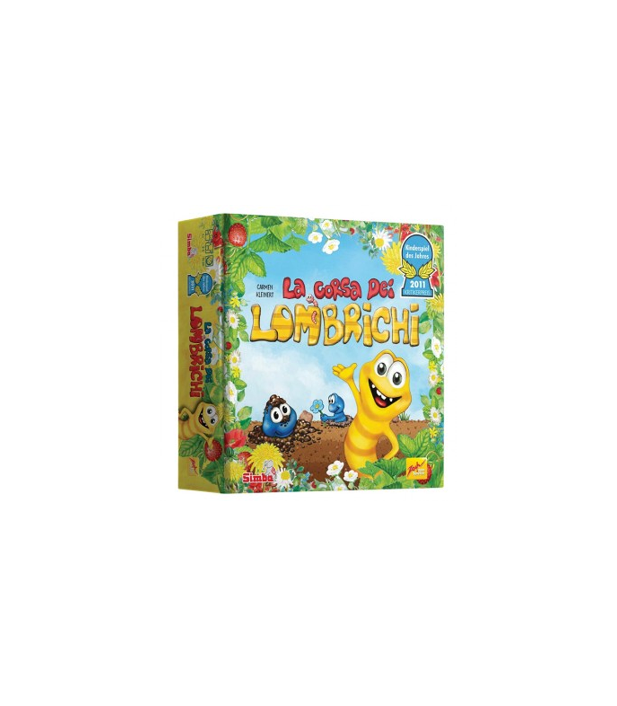 La Corsa dei Lombrichi - Gioco di Società per Bambini, 2-4 Giocatori, Divertente e Strategico, Età 4+, 20 Minuti di Divertimen