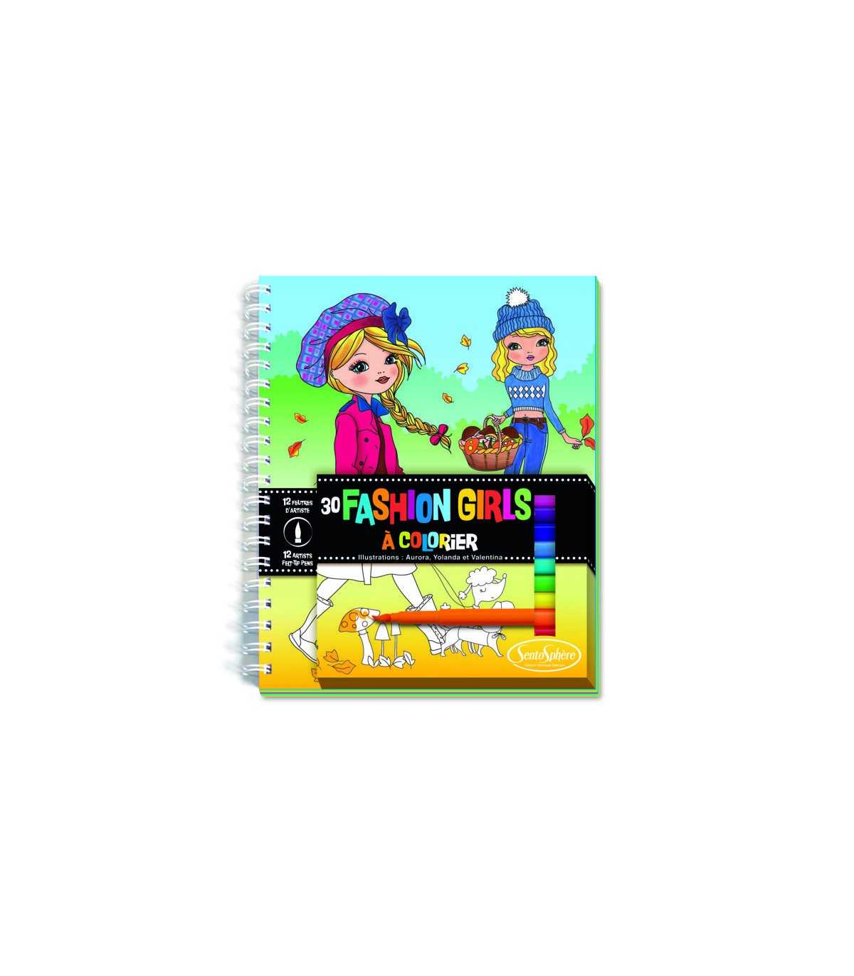 Libri da colorare Fashion Girl con Pennarelli