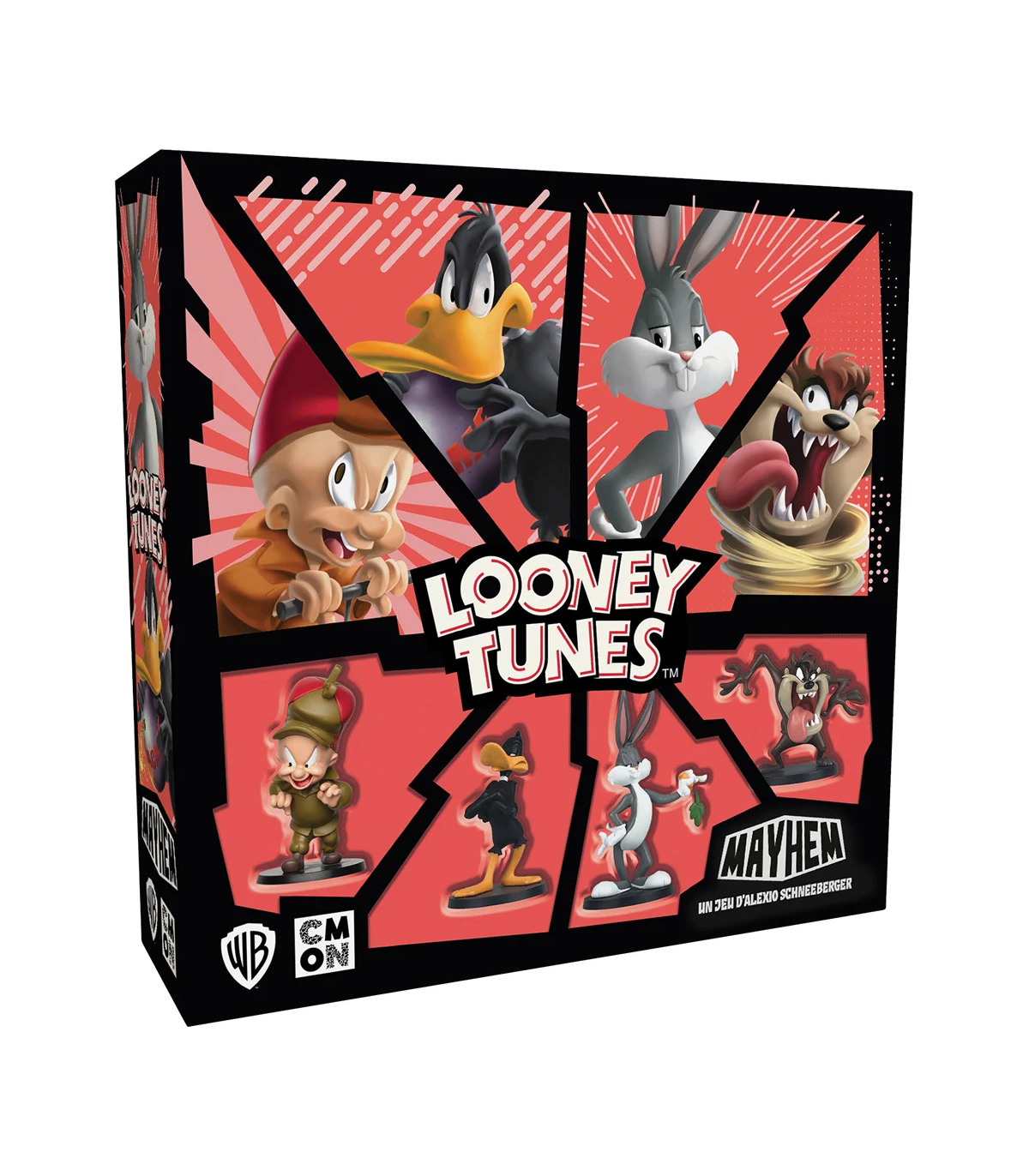Asmodee Looney Tunes Mayhem - Gioco da Tavolo per Famiglie, Combattimento e Strategia, 2-4 Giocatori, Durata 30 Minuti!