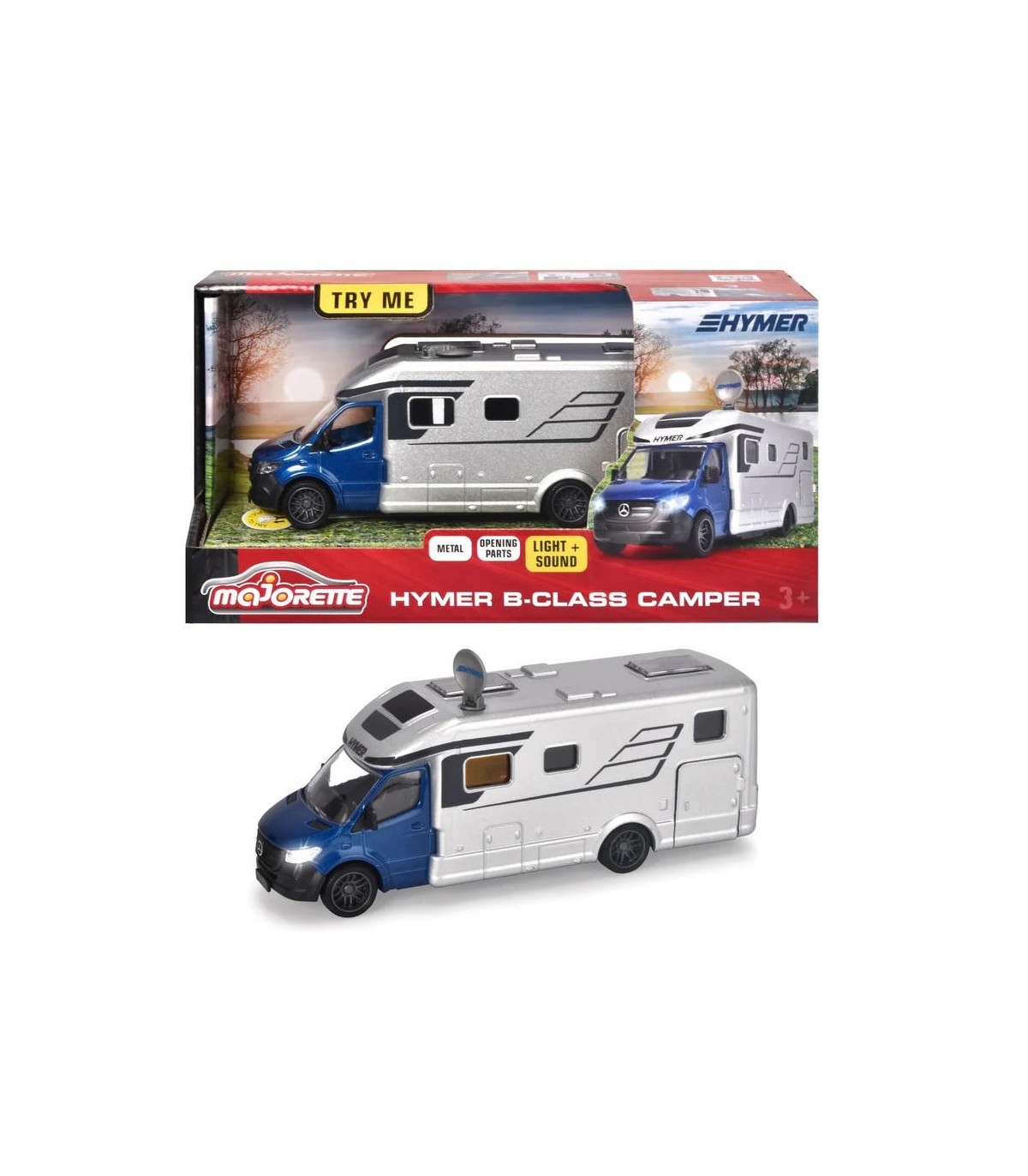 Majorette Grand Series Hymer B-Class 780T Camper, luci e suoni, cm.19