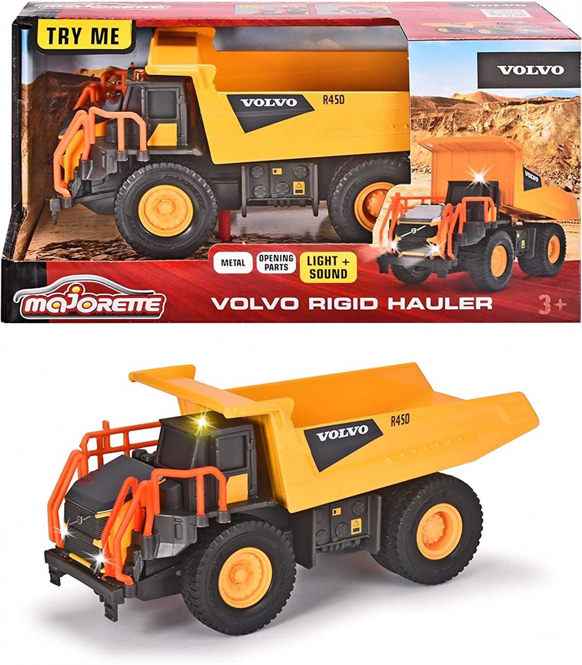 Majorette Grand Series Volvo Camion Hauler Rigid R45D, luci e suoni, cm.20