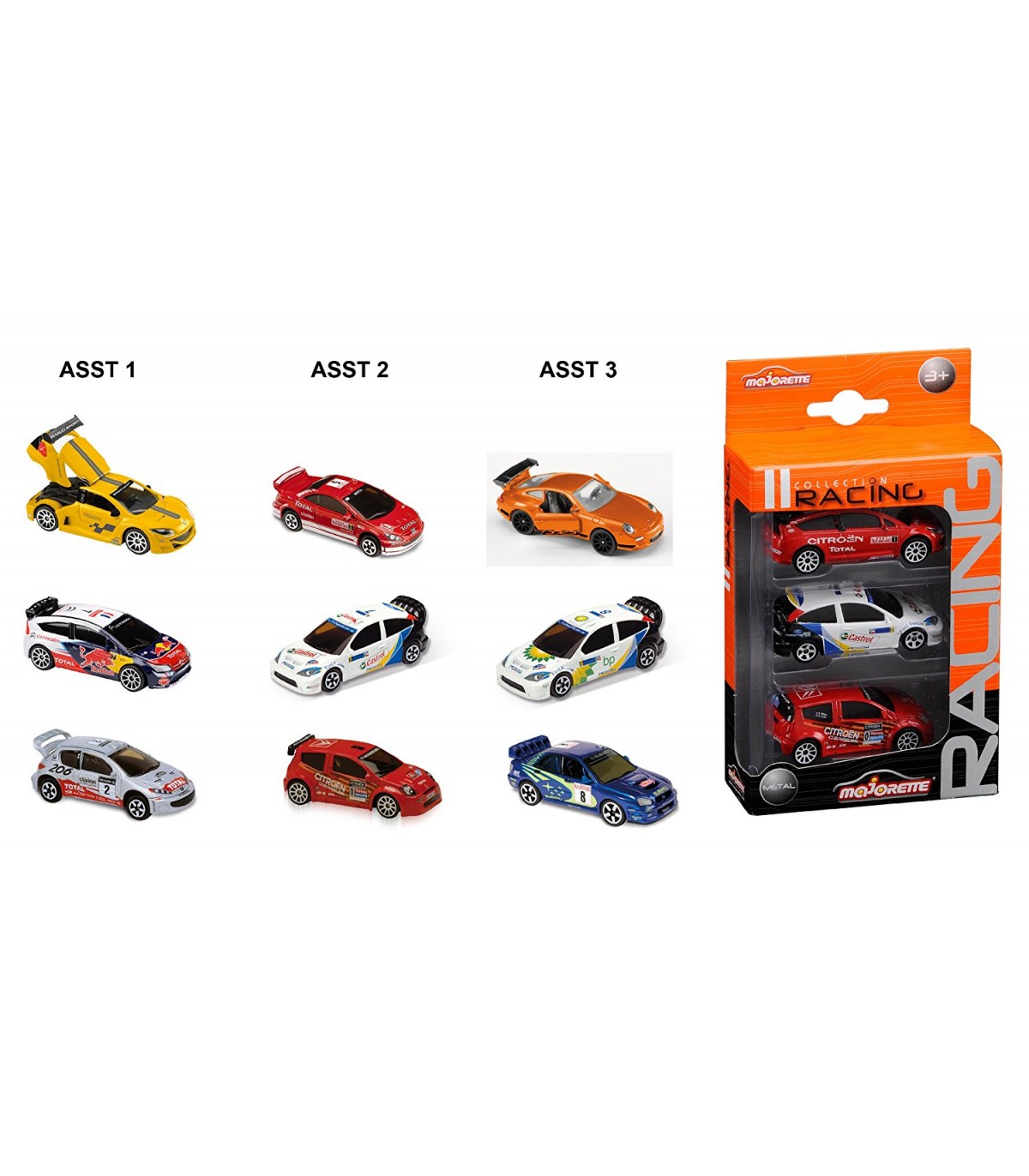 Majorette Racing Cars set 3 pz - 3 asst.