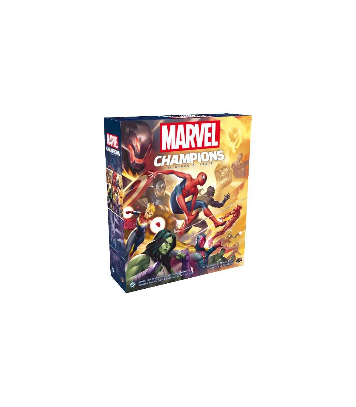 Marvel Champions LCG - Il Gioco di Carte - Scatola Base Asmodee | Gioco Cooperativo 1-4 Giocatori, 5 Eroi, 3 Scenari, Rigiocabil