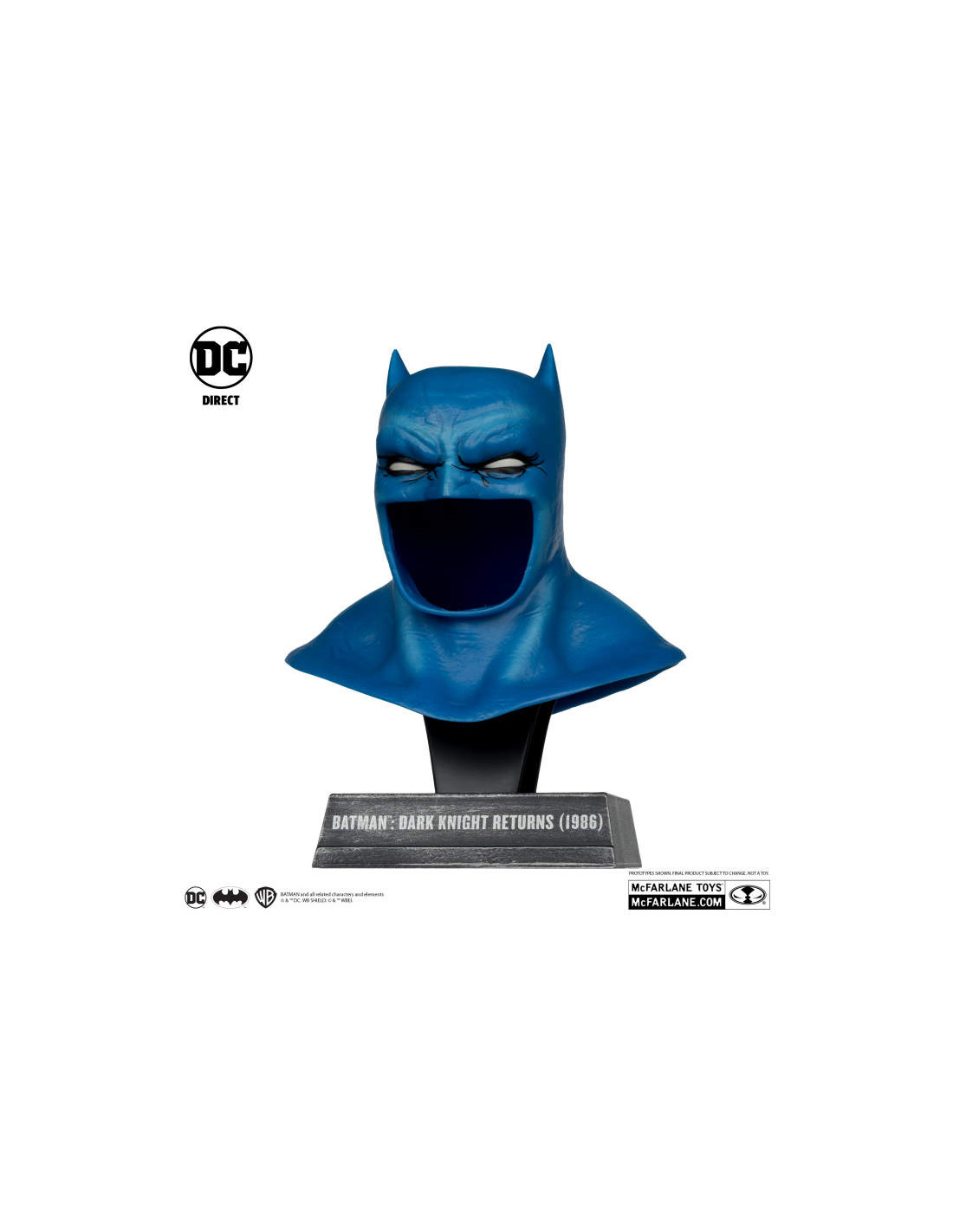MCFARLANE DC BATMAN COWL MINI REPLICA 1/3 SCALE - BATMAN DARK KNIGHT RETURNS NEW NUOVO