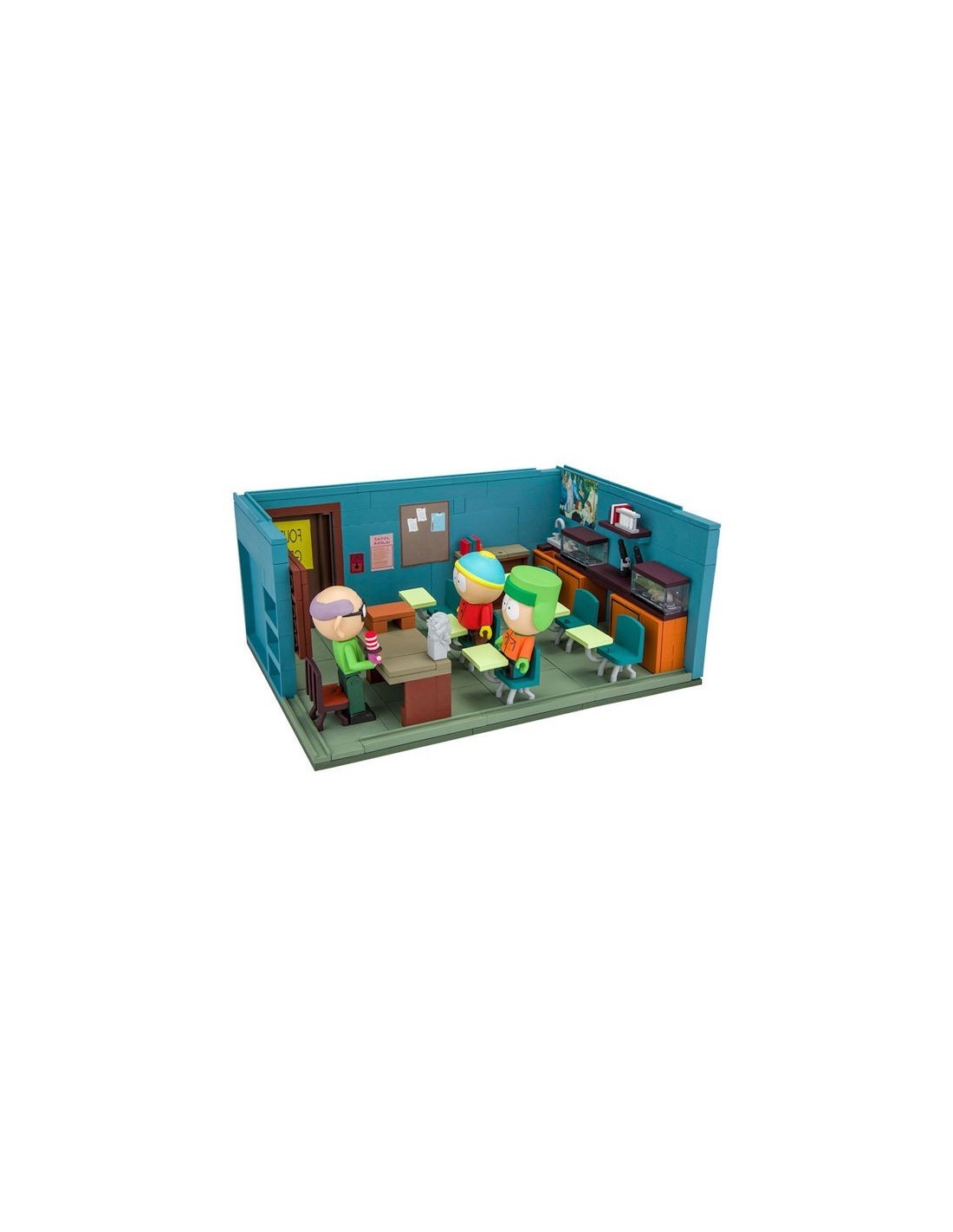 MCFARLANE TV SOUTH PARK LARGE CONSTRUCTION SET GARRISON CLASSROOM NEW NUOVO
