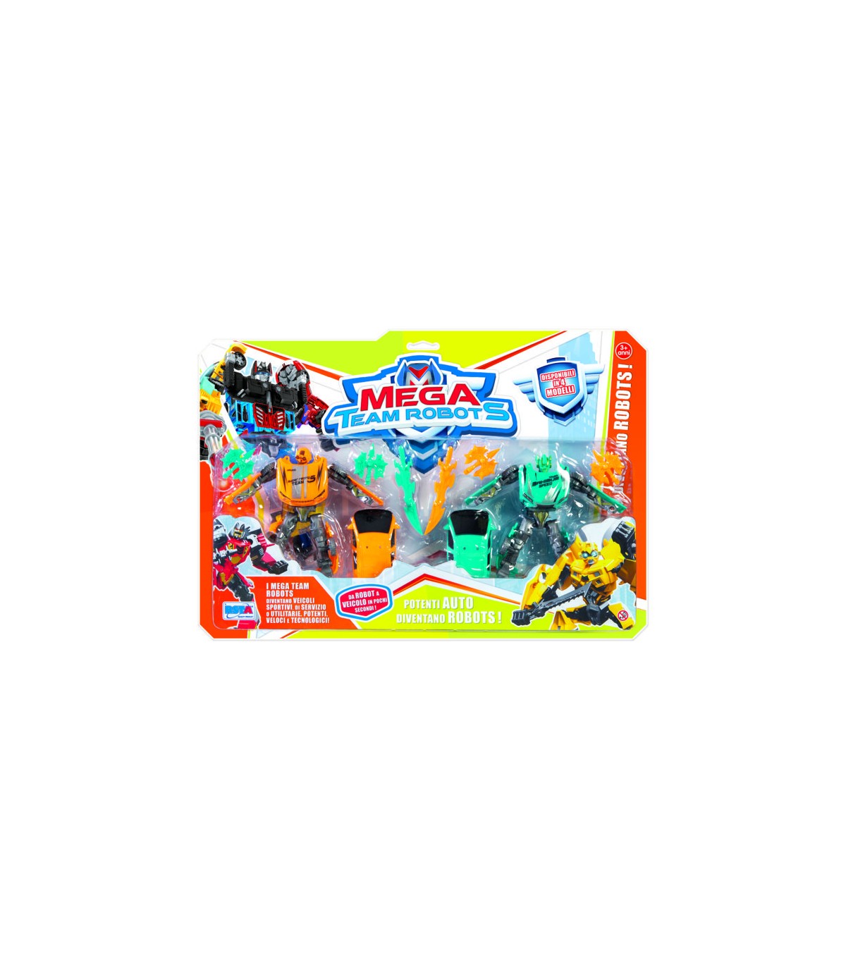 Mega team robots - pack 2 robot trasformabili
