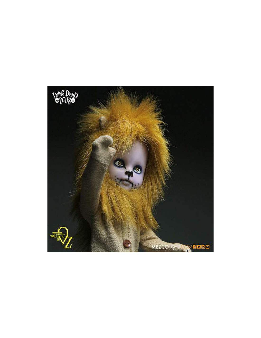 MEZCO LIVING DEAD DOLLS THE LOST IN OZ THE LION FIGURE HORROR NEW NUOVO
