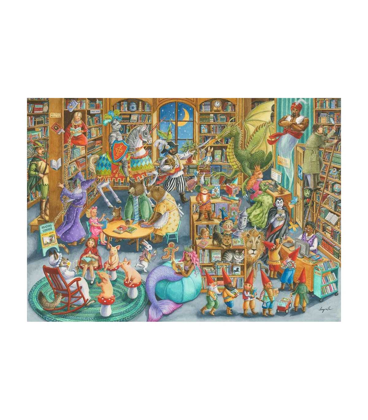 Mezzanotte in Biblioteca - Puzzle 1000 pezzi