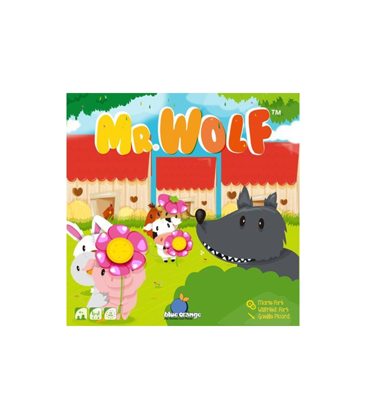 Mr. Wolf - Gioco Cooperativo per Bambini, 1-4 Giocatori, 10 Minuti, Stimola Collaborazione e Memoria, Età 4+ - Ghenos Games
