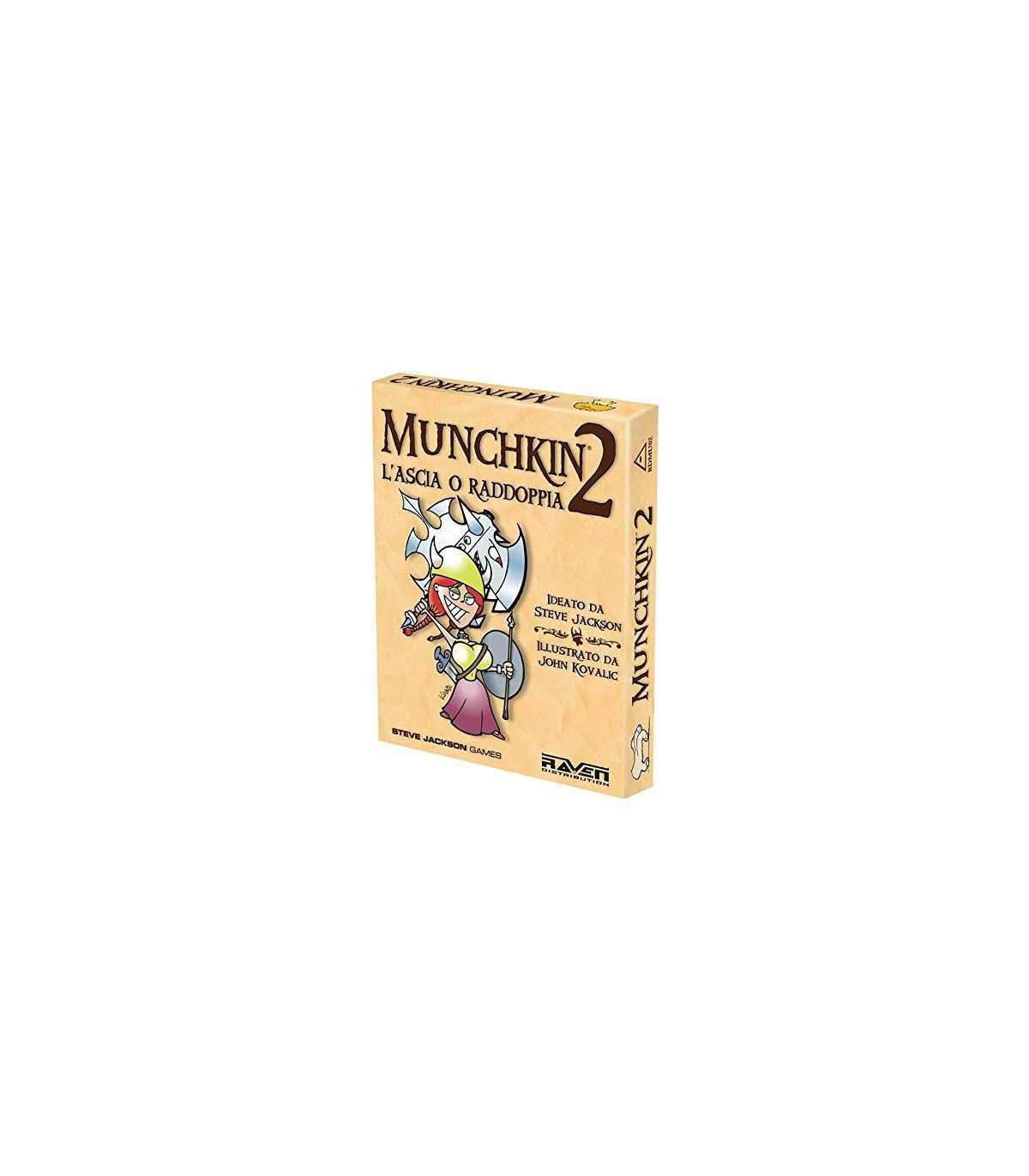 Munchkin 2: L'Ascia o Raddoppia - Espansione Gioco di Carte Fantasy per 3-6 Giocatori, Divertimento e Strategie!