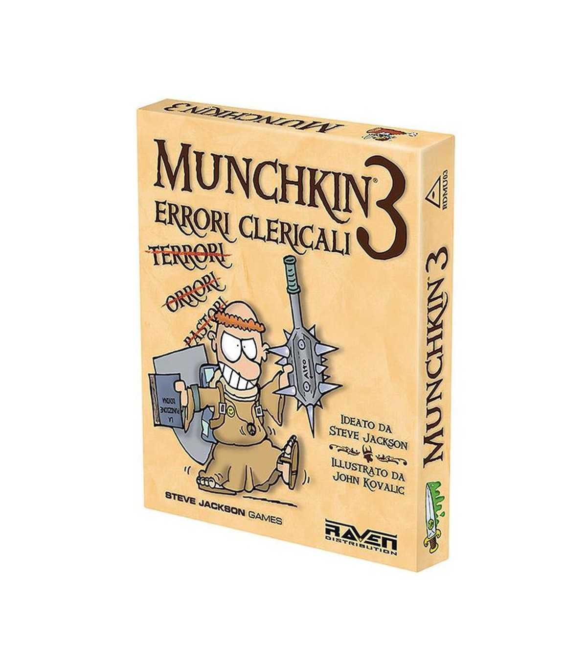 Munchkin 3: Errori Clericali - Espansione Gioco di Carte Fantastico per 3-6 Giocatori, Nuova Razza Gnomo e Classe Bardo!
