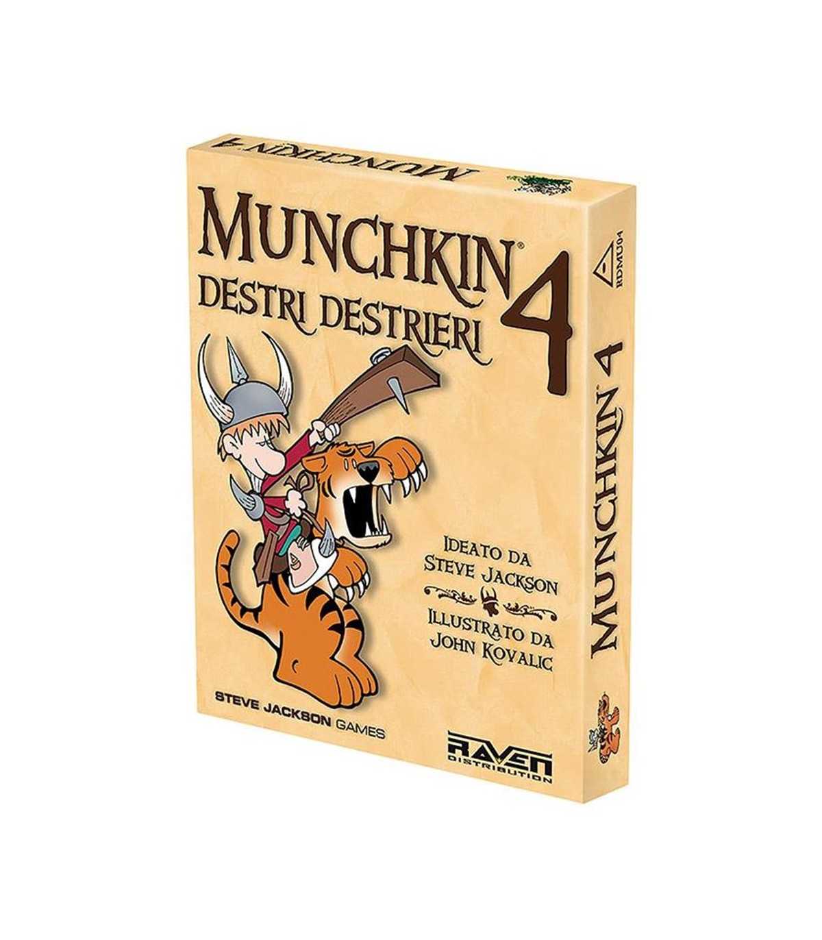 Munchkin 4: Destri Destrieri - Espansione per 3-6 Giocatori, Gioco di Carte Fantasy con Azione e Umorismo, 114 Carte Uniche!