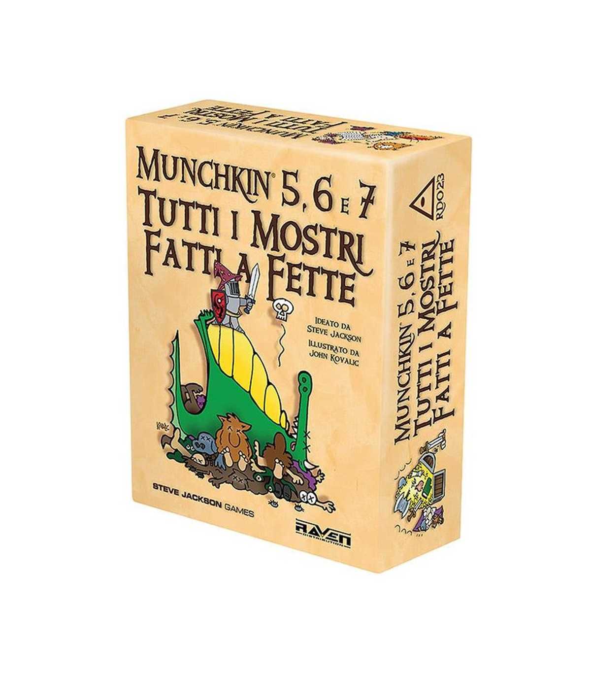 Munchkin 5, 6 e 7: Tutti i Mostri fatti a fette - Espansione del Gioco di Squadra di Steve Jackson (3-6 Giocatori)