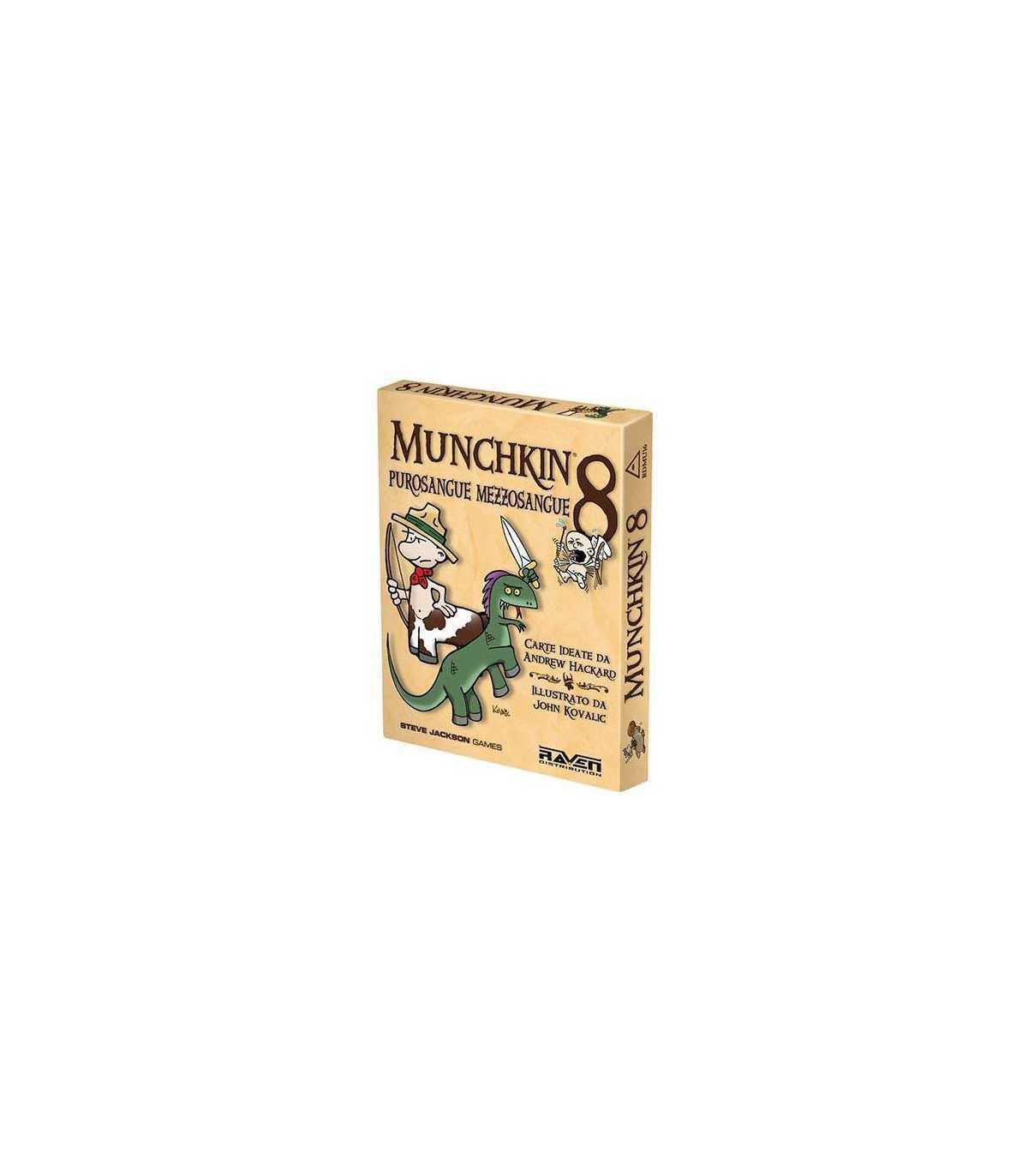 Munchkin 8: Purosangue Mezzosangue - Gioco di Carte Divertente per 4-8 Giocatori, 112 Nuove Carte, Fantasy e Humor!