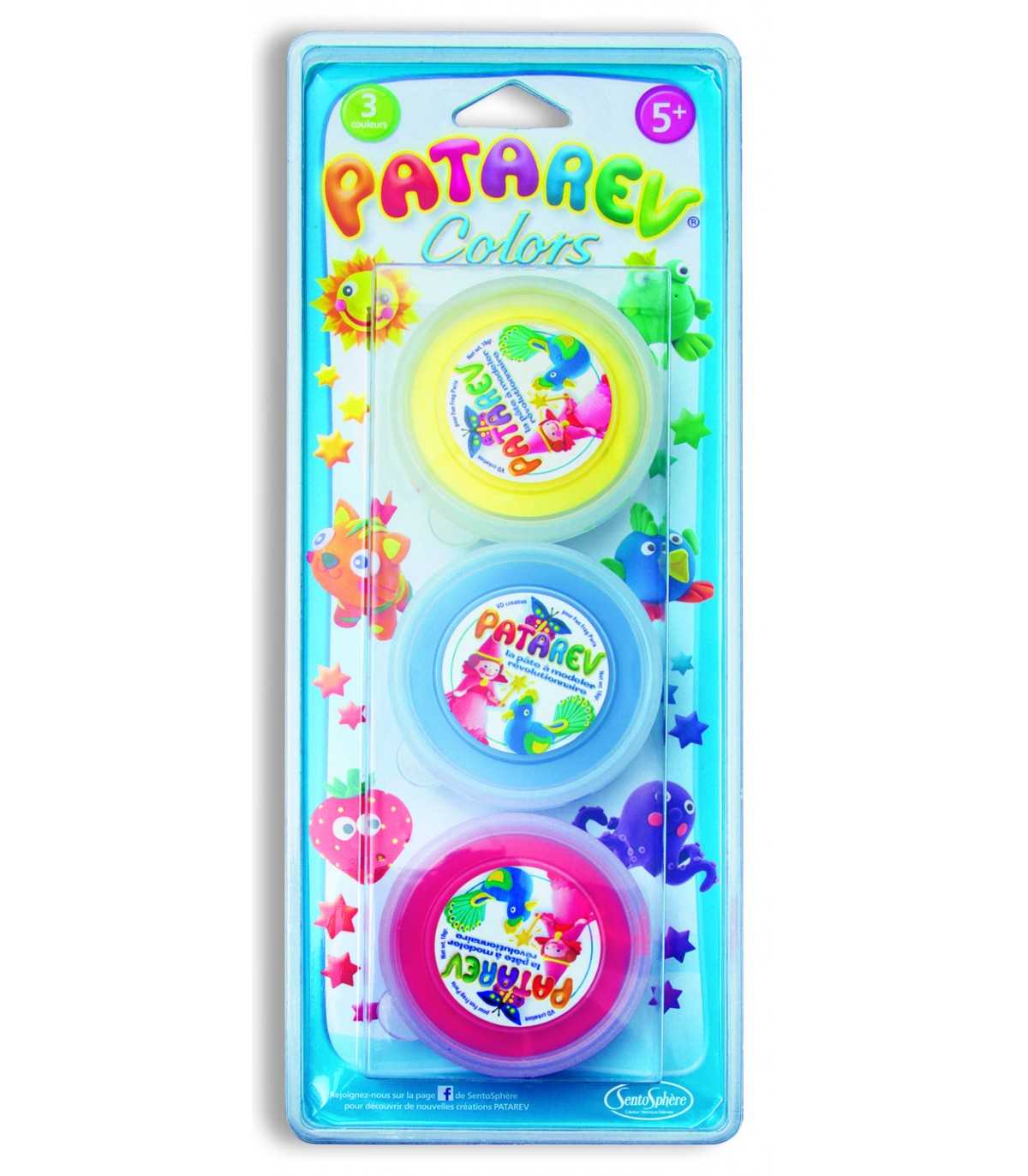Patarev - 3 Barattolini Ricarica Rosso, Blu e Giallo (18 g)