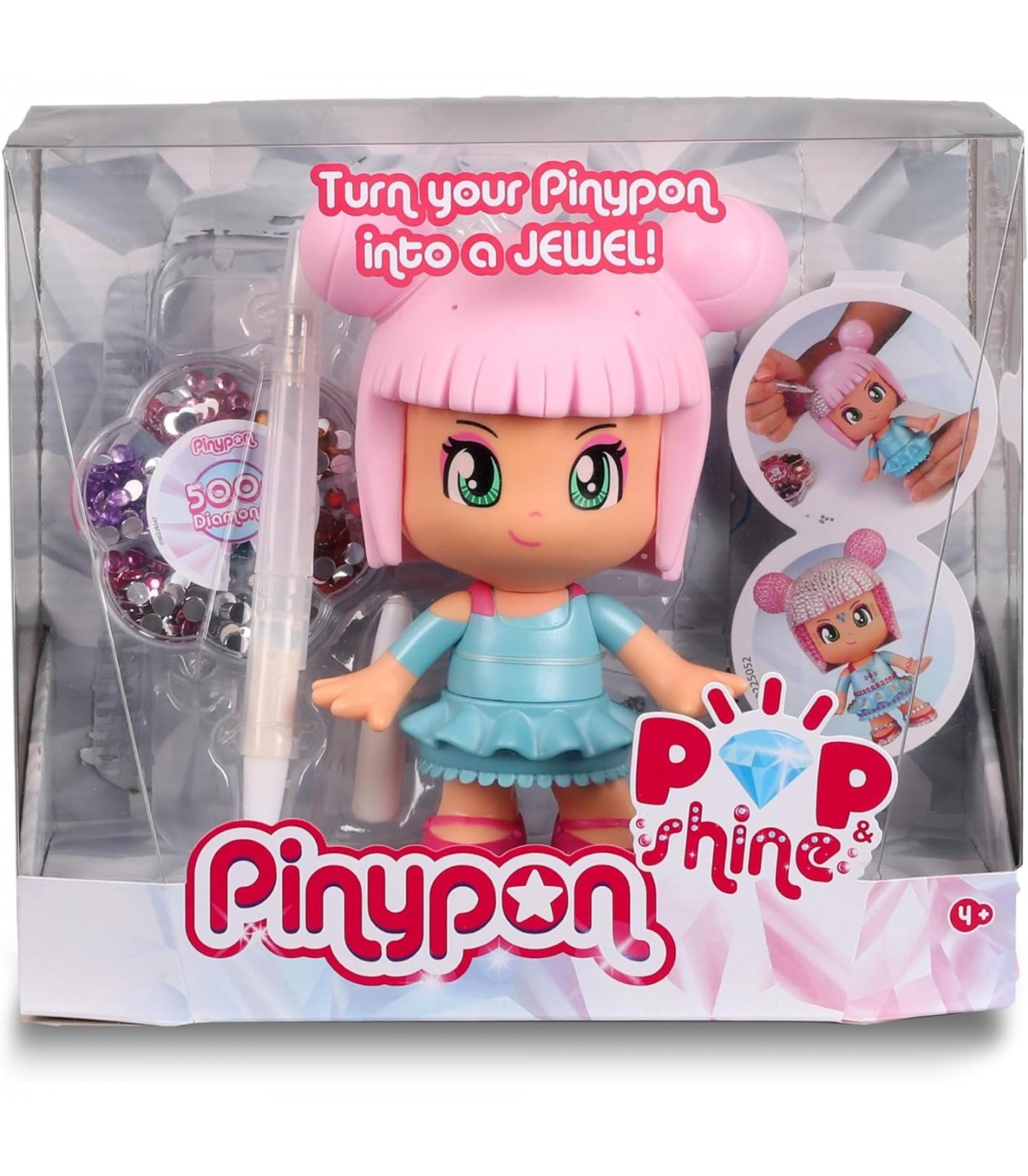 Pinypon Personaggio 17 cm da Decorare Pop Shine