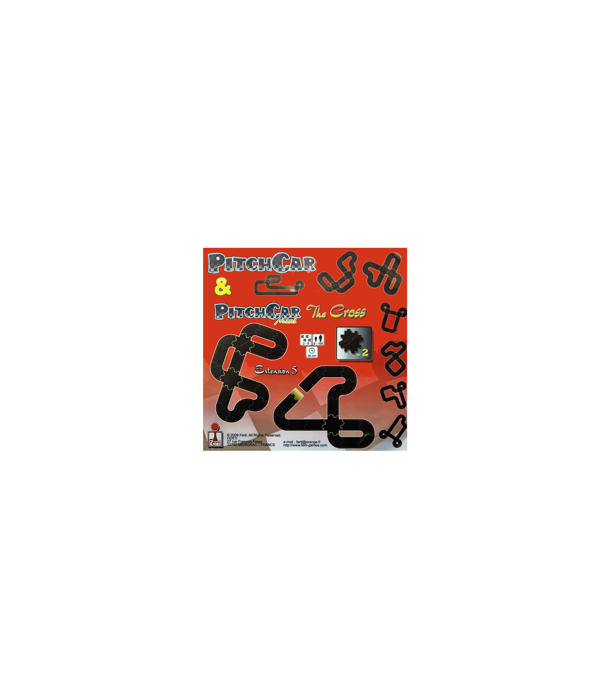 Pitchcar Extension: The Cross - Espansione per Gioco di Destrezza, 2-8 Giocatori, 30 Minuti di Divertimento Familiare!