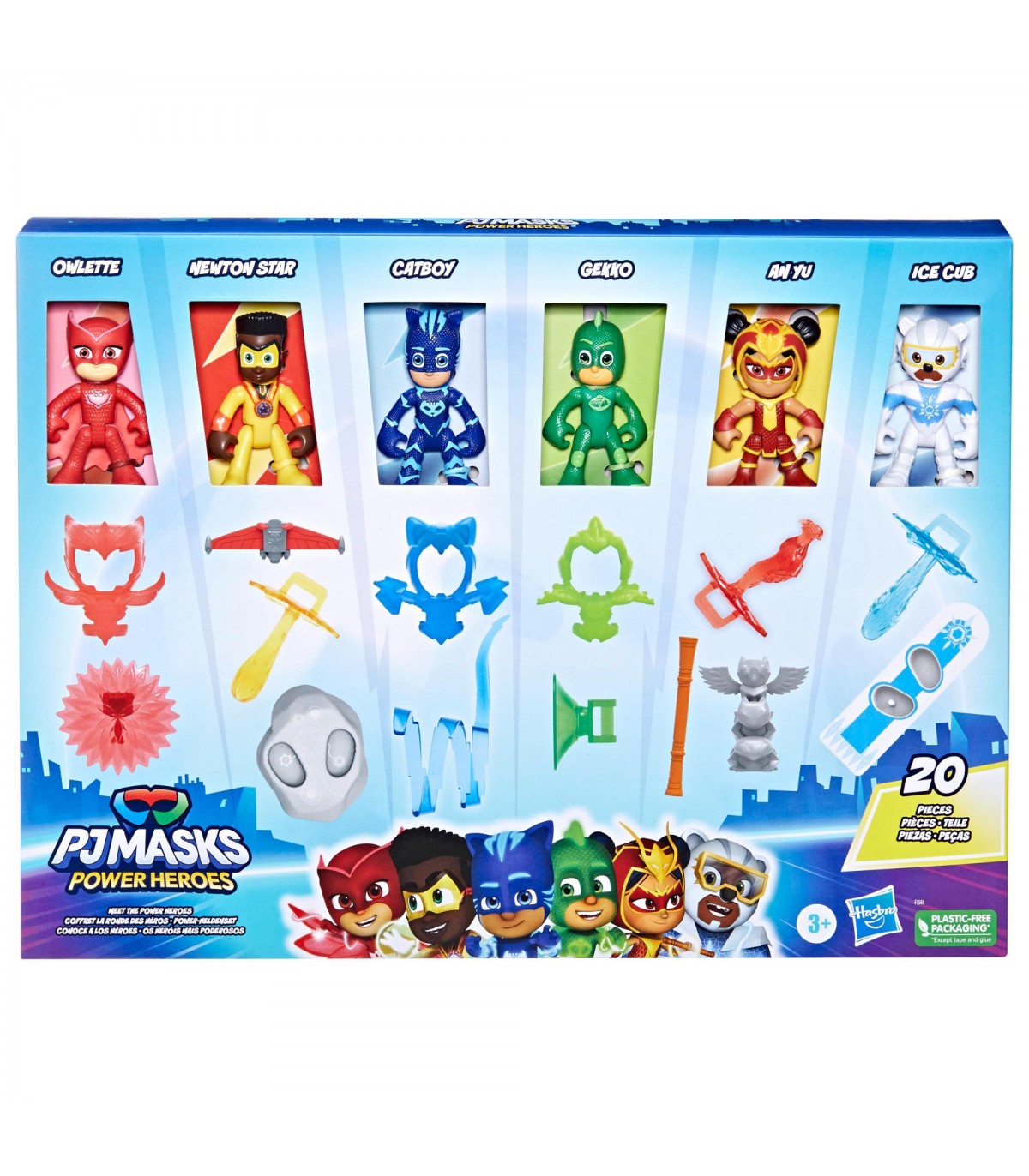 Pjmasks - Pack 6 Personaggi Power Heroes