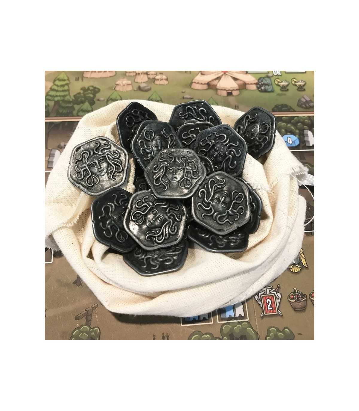 Predoni di Scizia: Kit 32 Monete Metalliche per Giochi Gestionali - Accessorio Realistico per un'Avventura Epica!