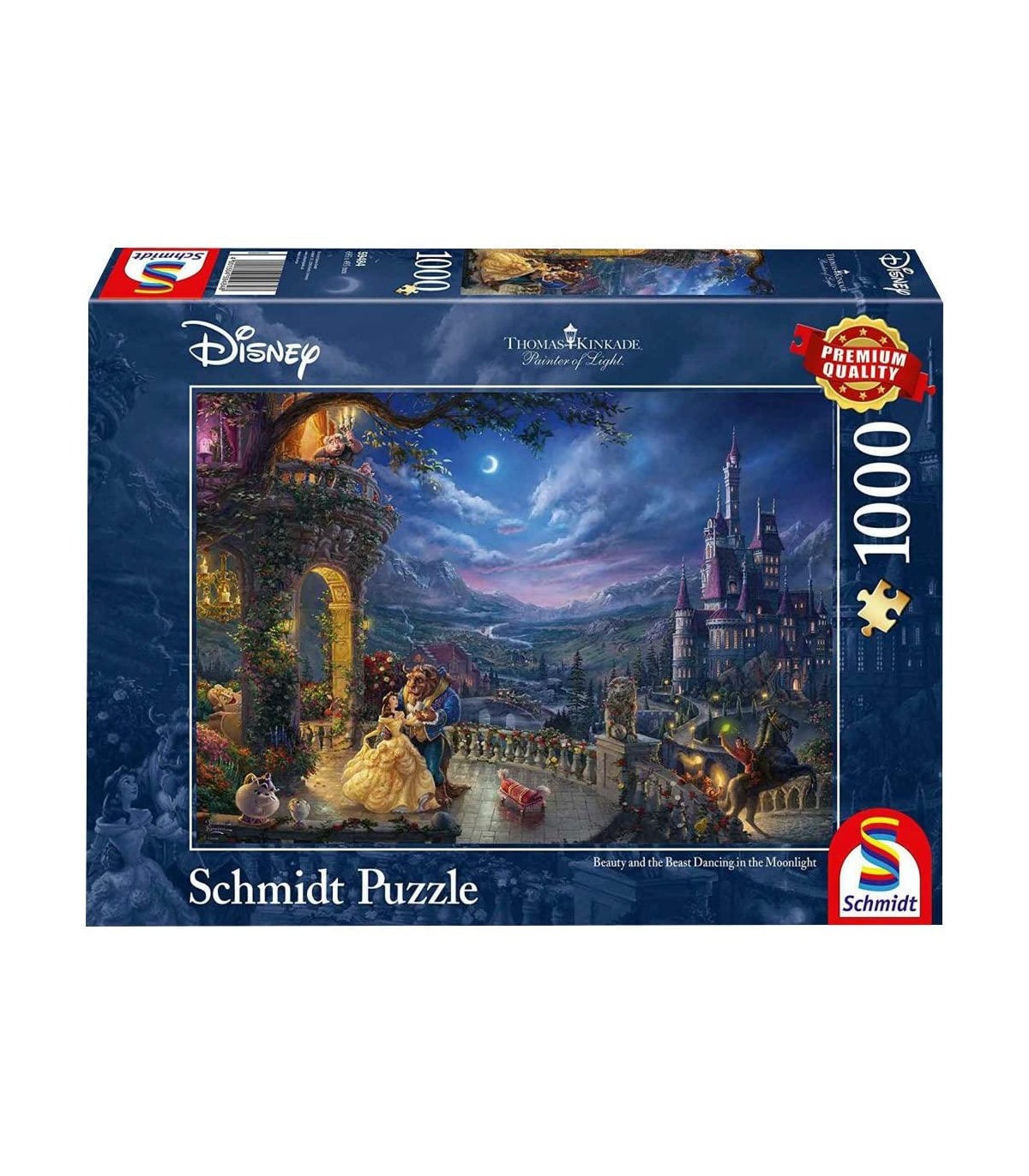 Puzzle da 1000 Pezzi - Disney: La Bella e la Bestia, Danza al Chiaro di Luna