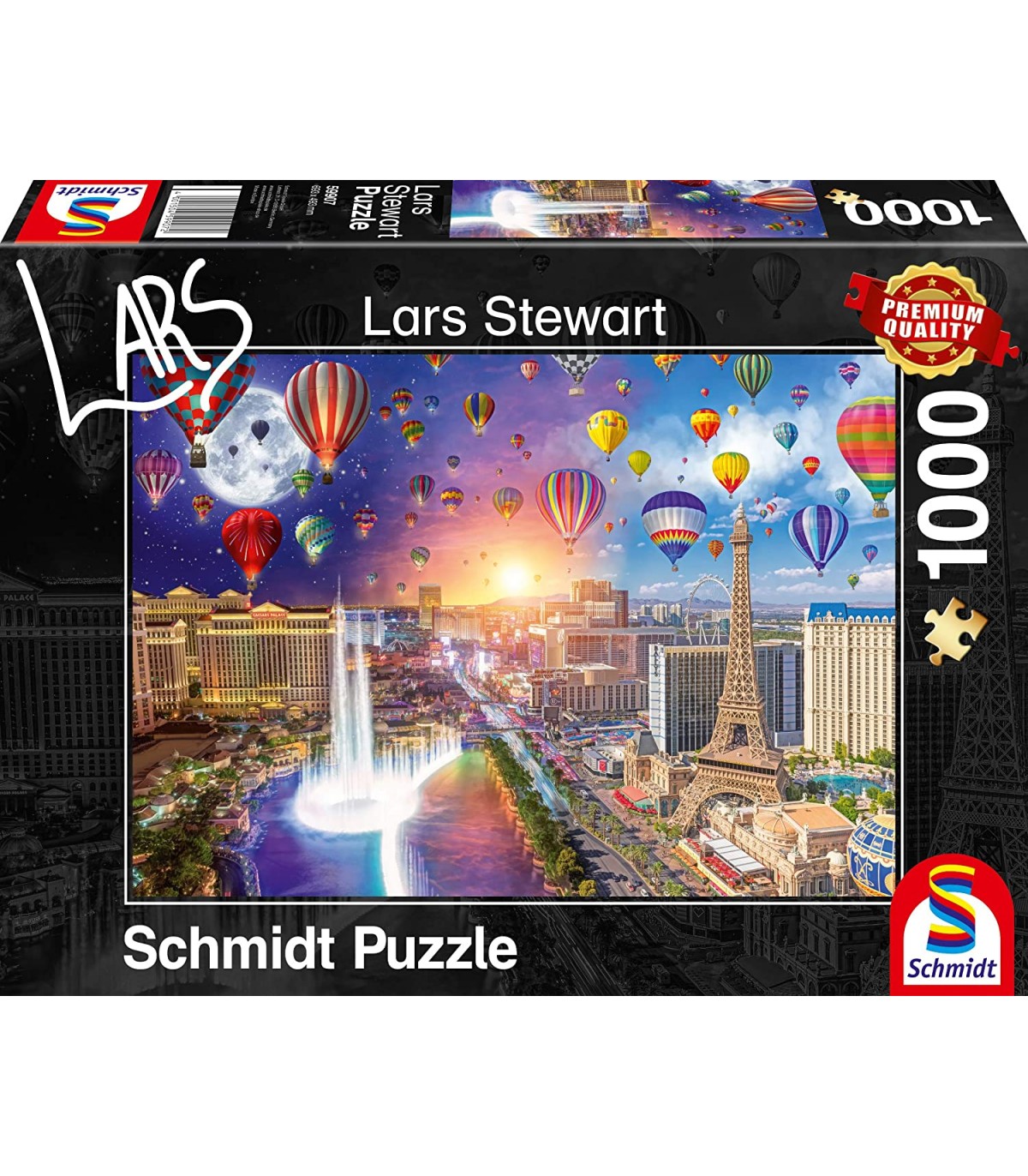 Puzzle da 1000 Pezzi - Lars Stewart: Las Vegas, Notte e Giorno