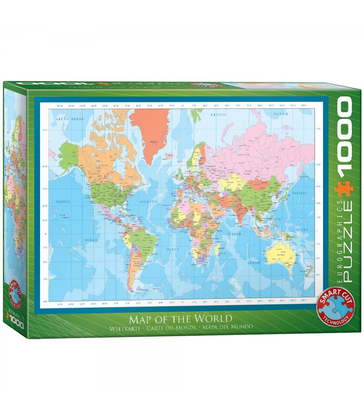 Puzzle da 1000 Pezzi - Modern Map of the World