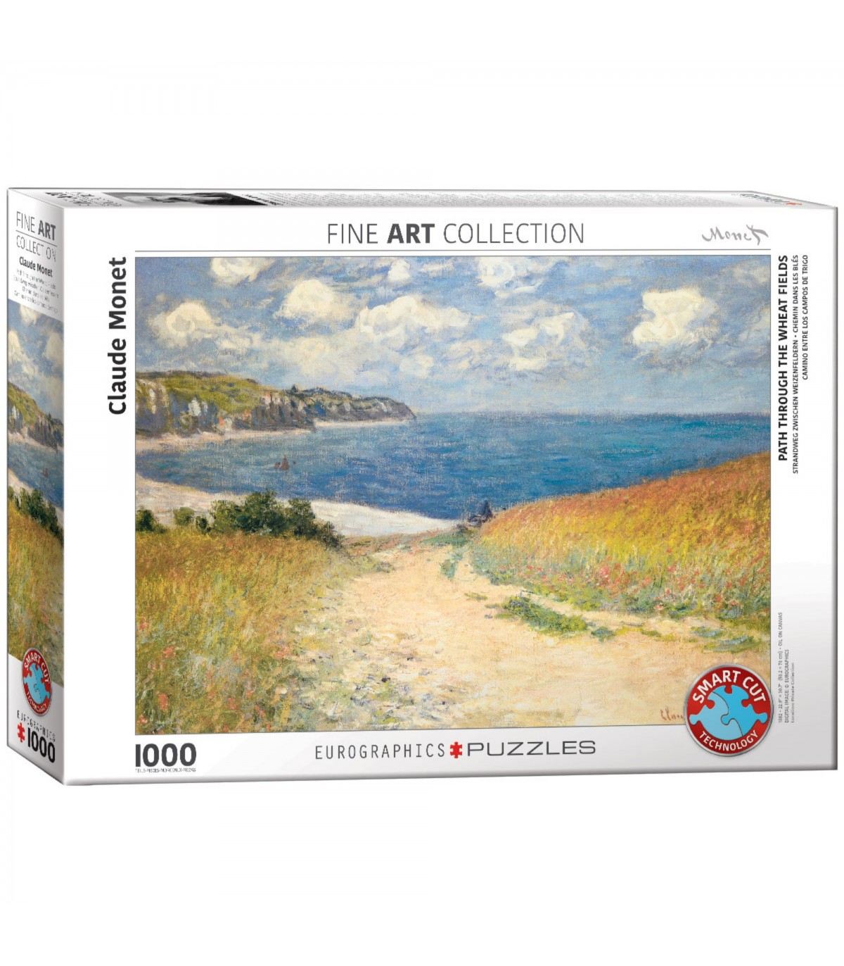 Puzzle da 1000 Pezzi - Monet, Claude: Path through the Wheat Fields