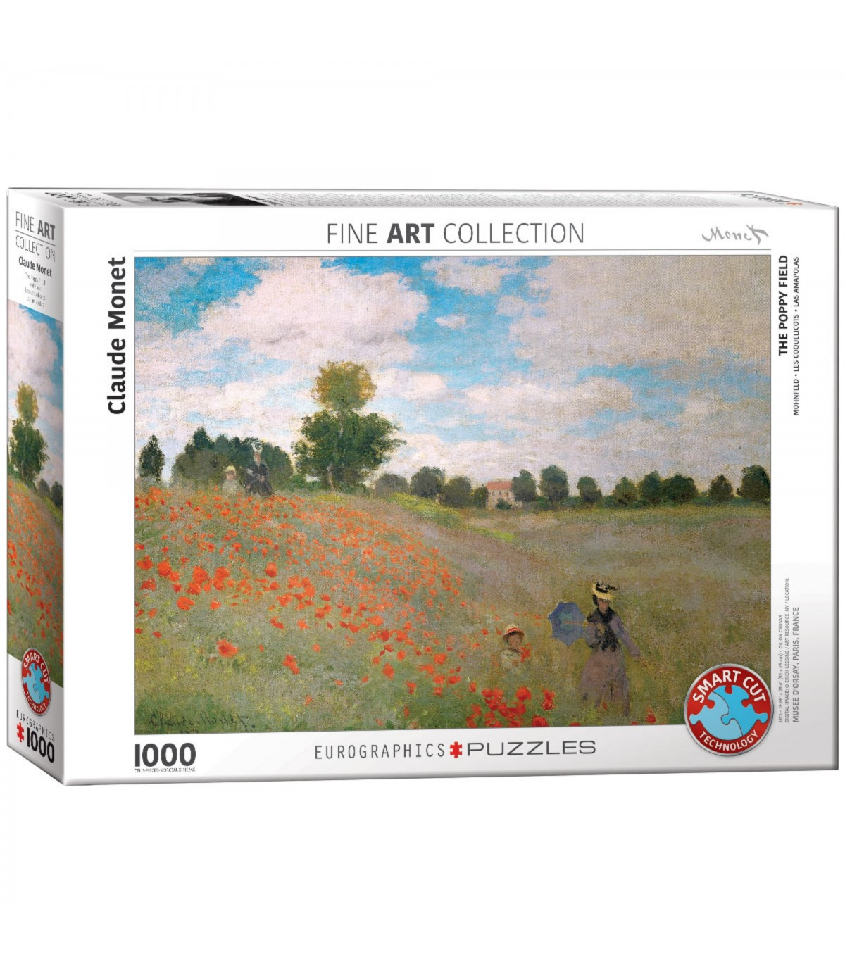 Puzzle da 1000 Pezzi - Monet, Claude: The Poppy Field by Monet