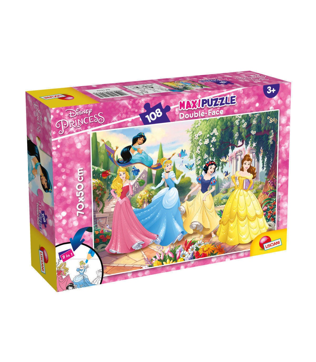 Puzzle da 108 Pezzi Maxi - Double Face: Disney Princess: Princess Forever