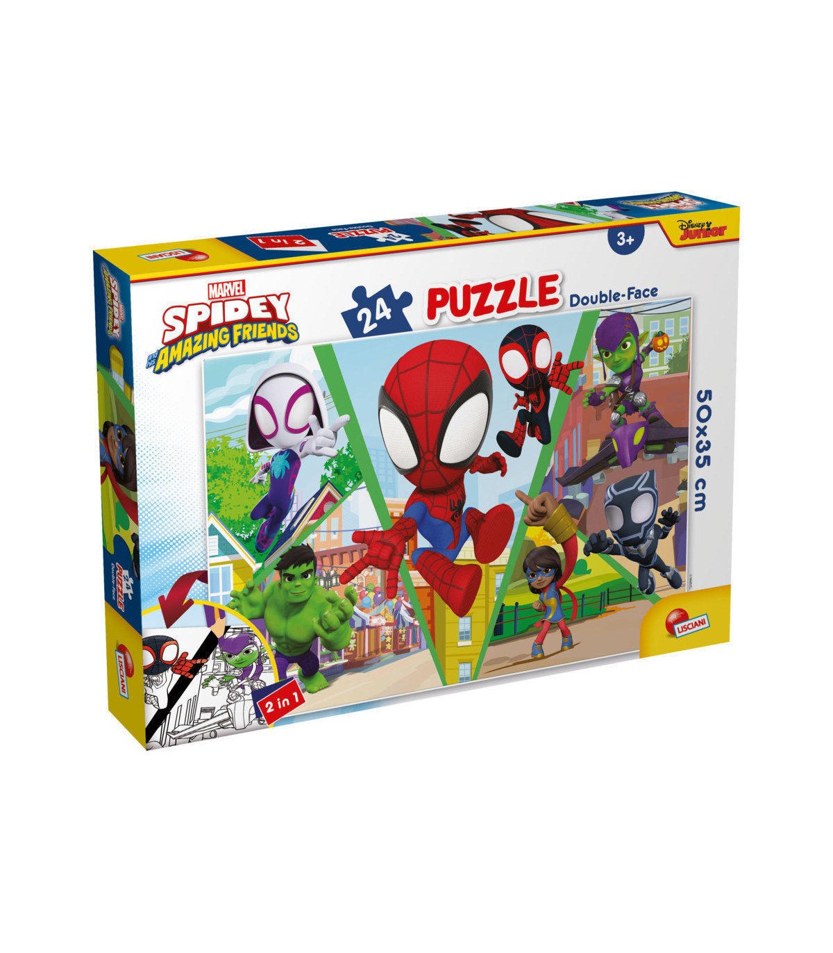 Puzzle da 24 Pezzi - Double Face: Spidey: Let's Challenge