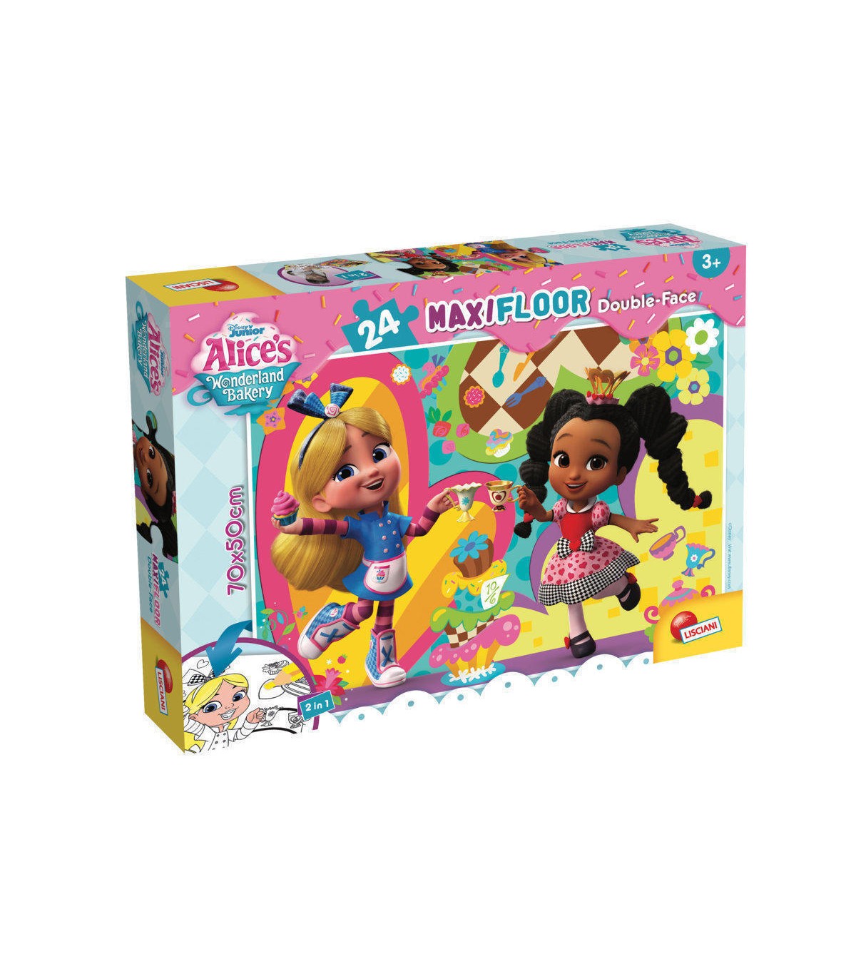 Puzzle da 24 Pezzi Maxi - Double Face: Alice's in Wonderland Bakery