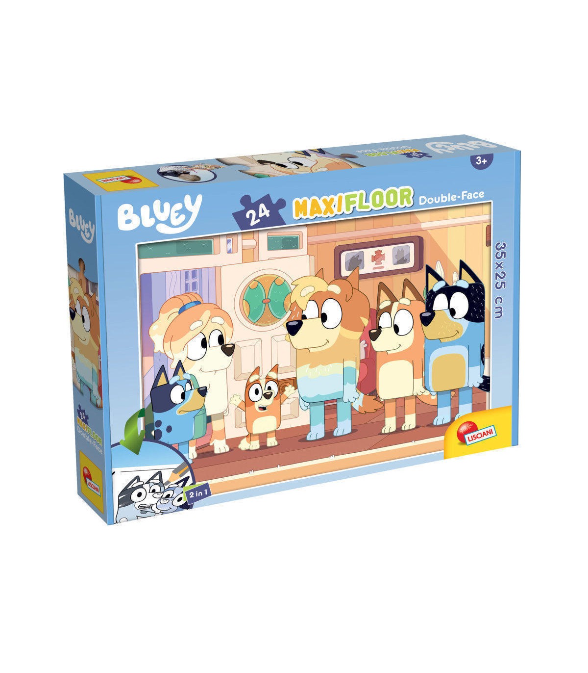 Puzzle da 24 Pezzi Maxi - Double Face: Bluey
